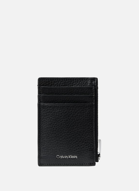 Portefeuille zippé en cuir Noir by CALVIN KLEIN CALVIN KLEIN Portefeuille zippé en cuir Noir