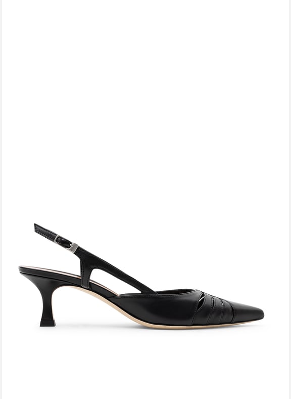 Sling back salem en nappa Noir by PARALLELE PARALLELE Sling back salem en nappa Noir