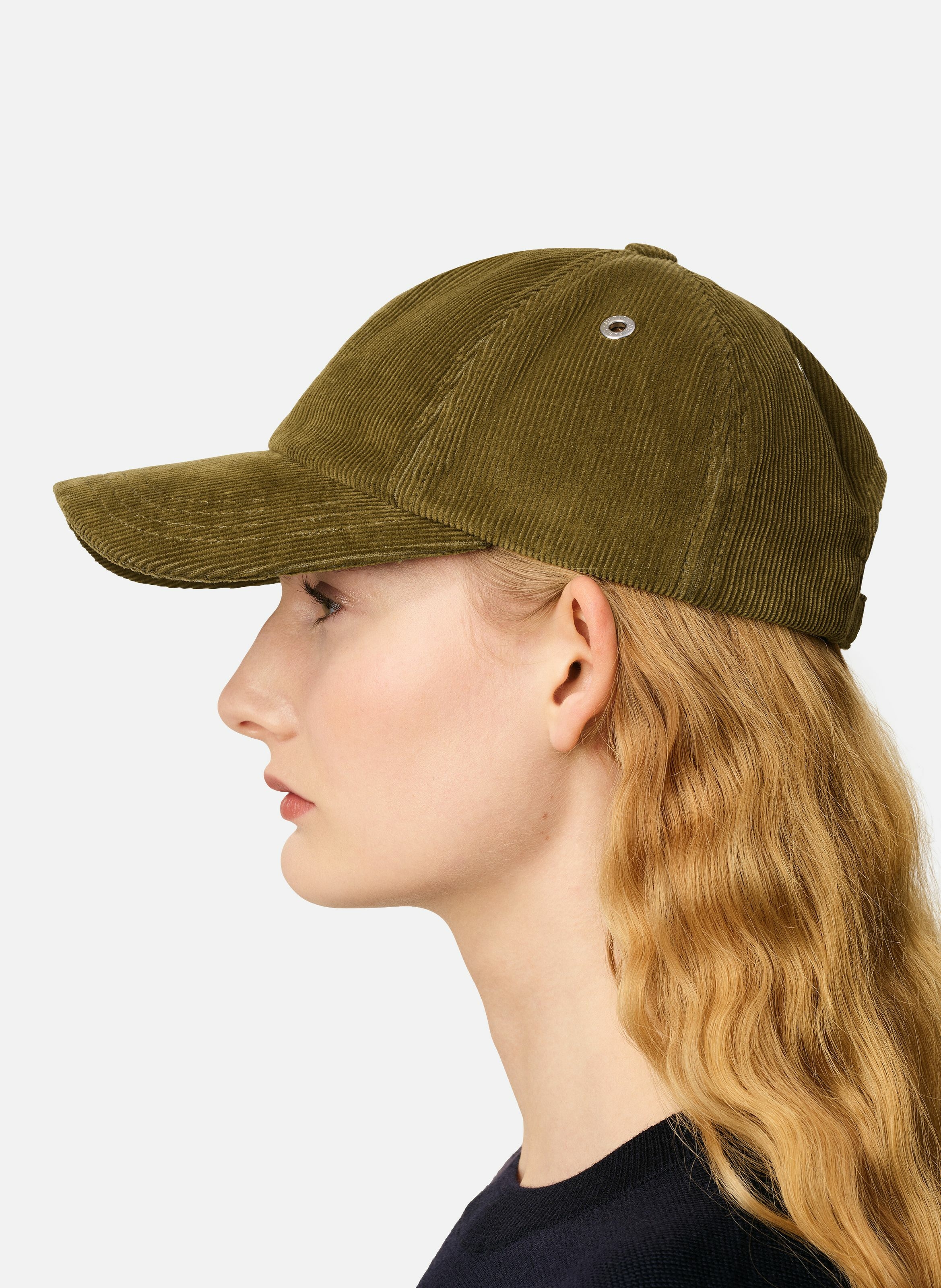 Casquette broderie ami de coeur velours en coton unisexe AMI PARIS Vert