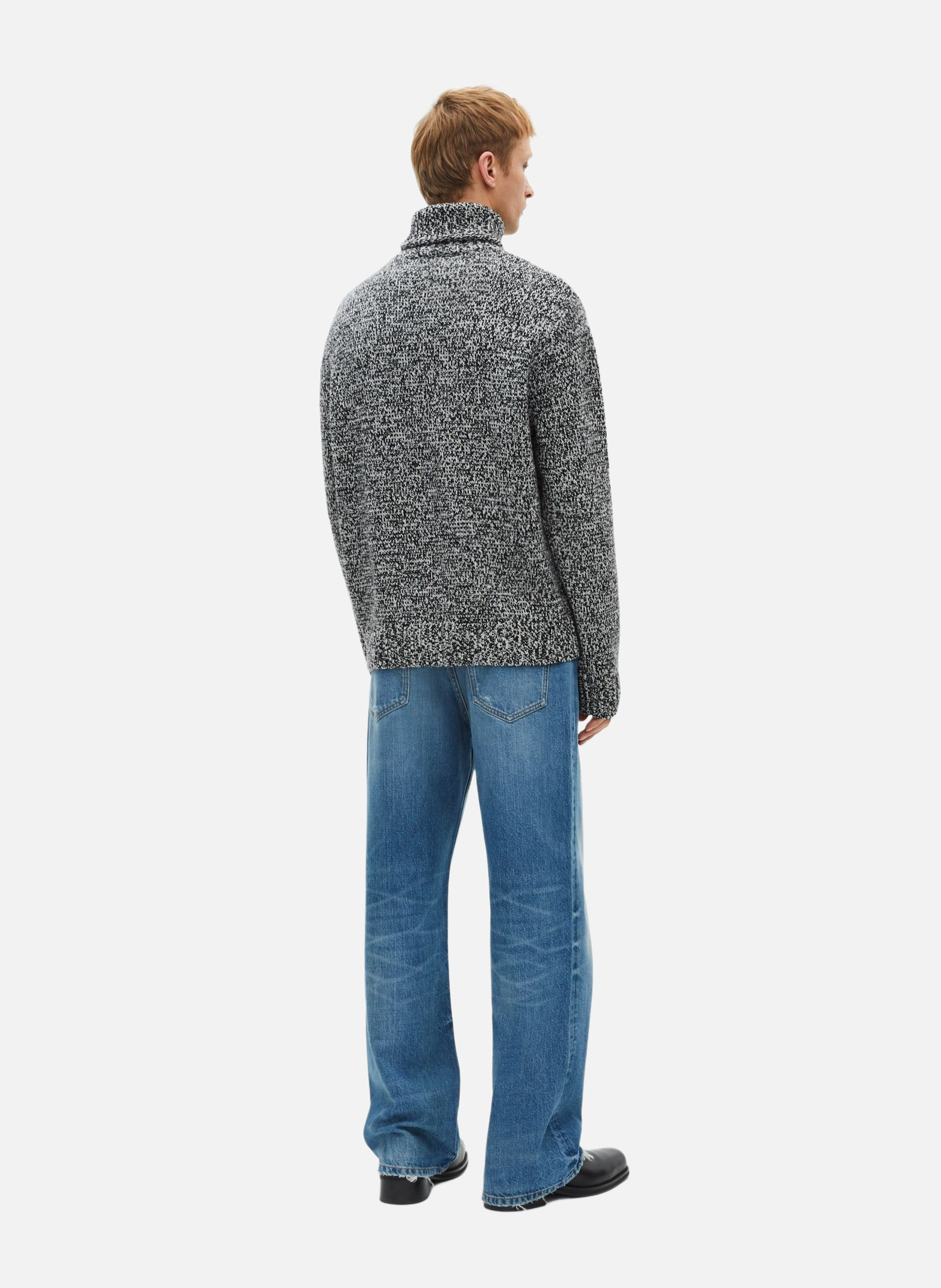 Pull col roulé mouliné THE KOOPLES Noir