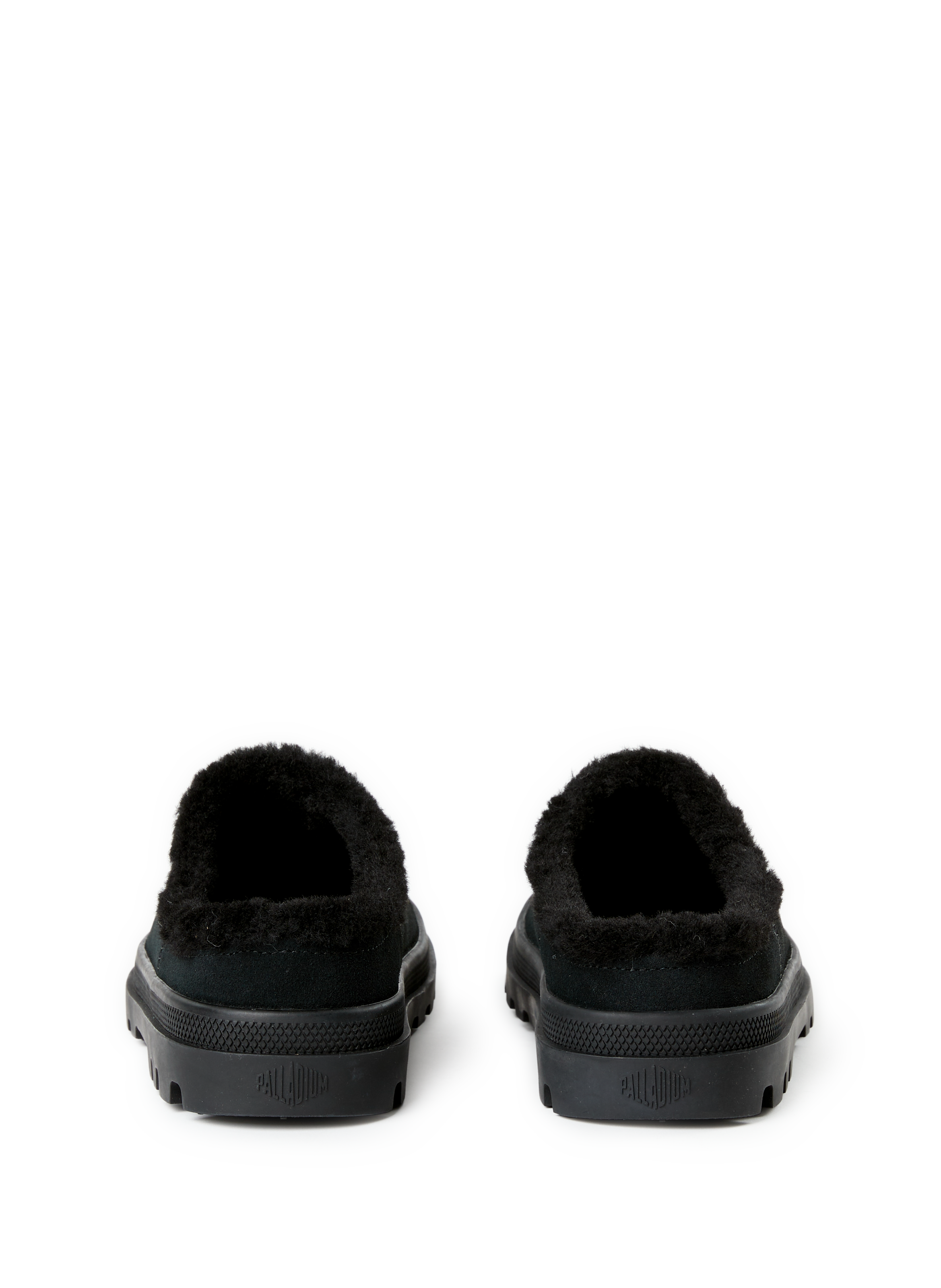 Mules fourrées en cuir PALLADIUM Noir