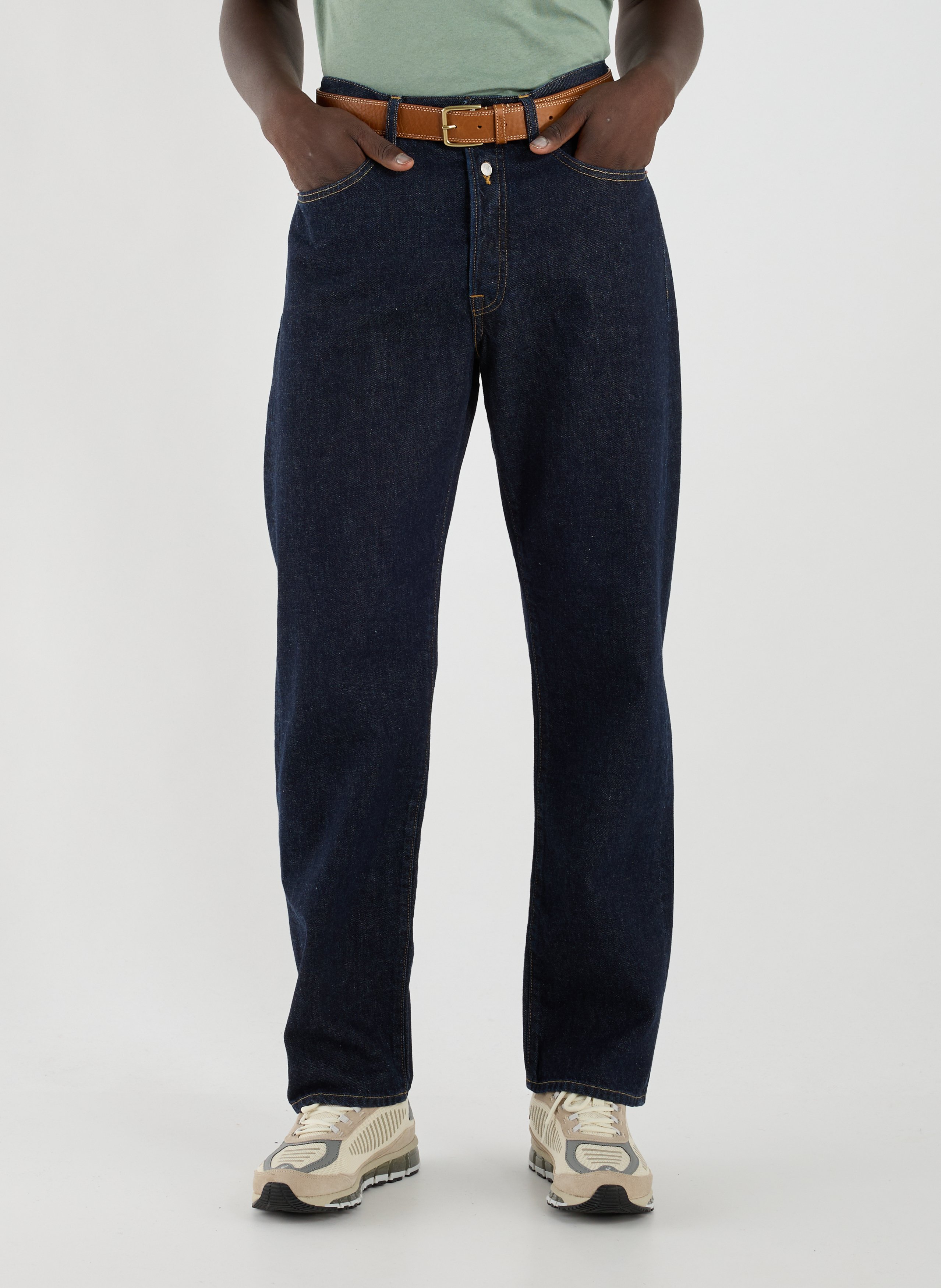 REPLAY Straight leg cotton jeans Blue