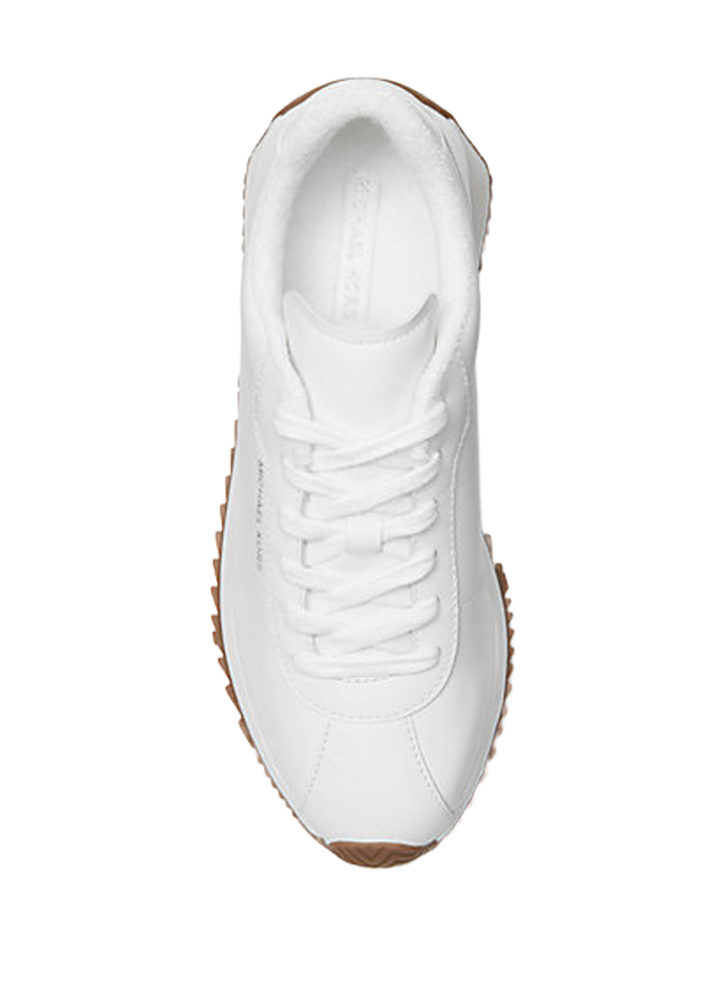 Baskets unies crantées en cuir MICHAEL KORS Blanc