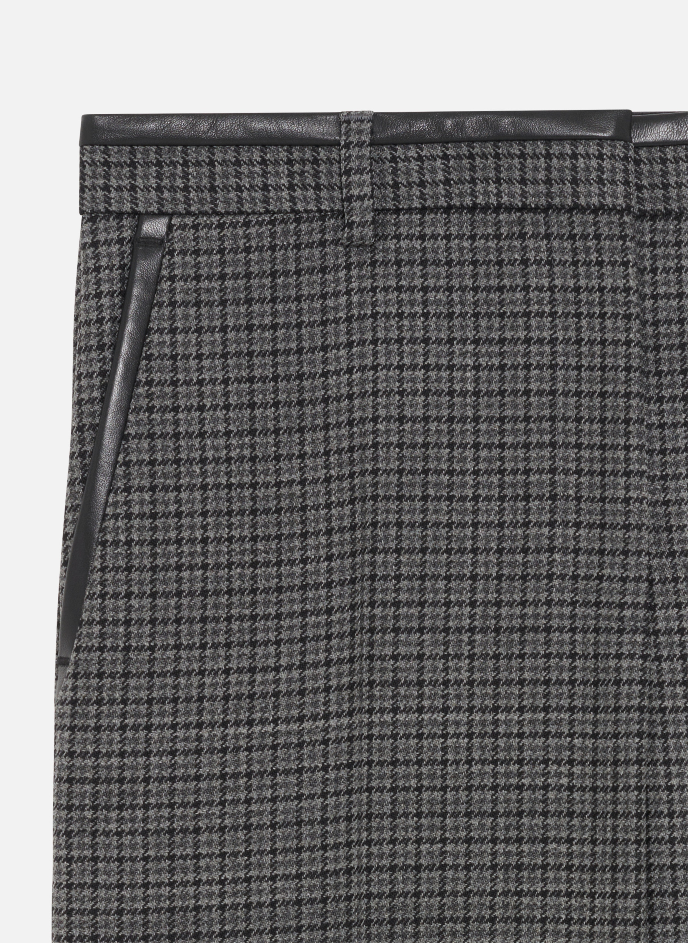 Pantalon tailleur droit en pied de puce THE KOOPLES Noir