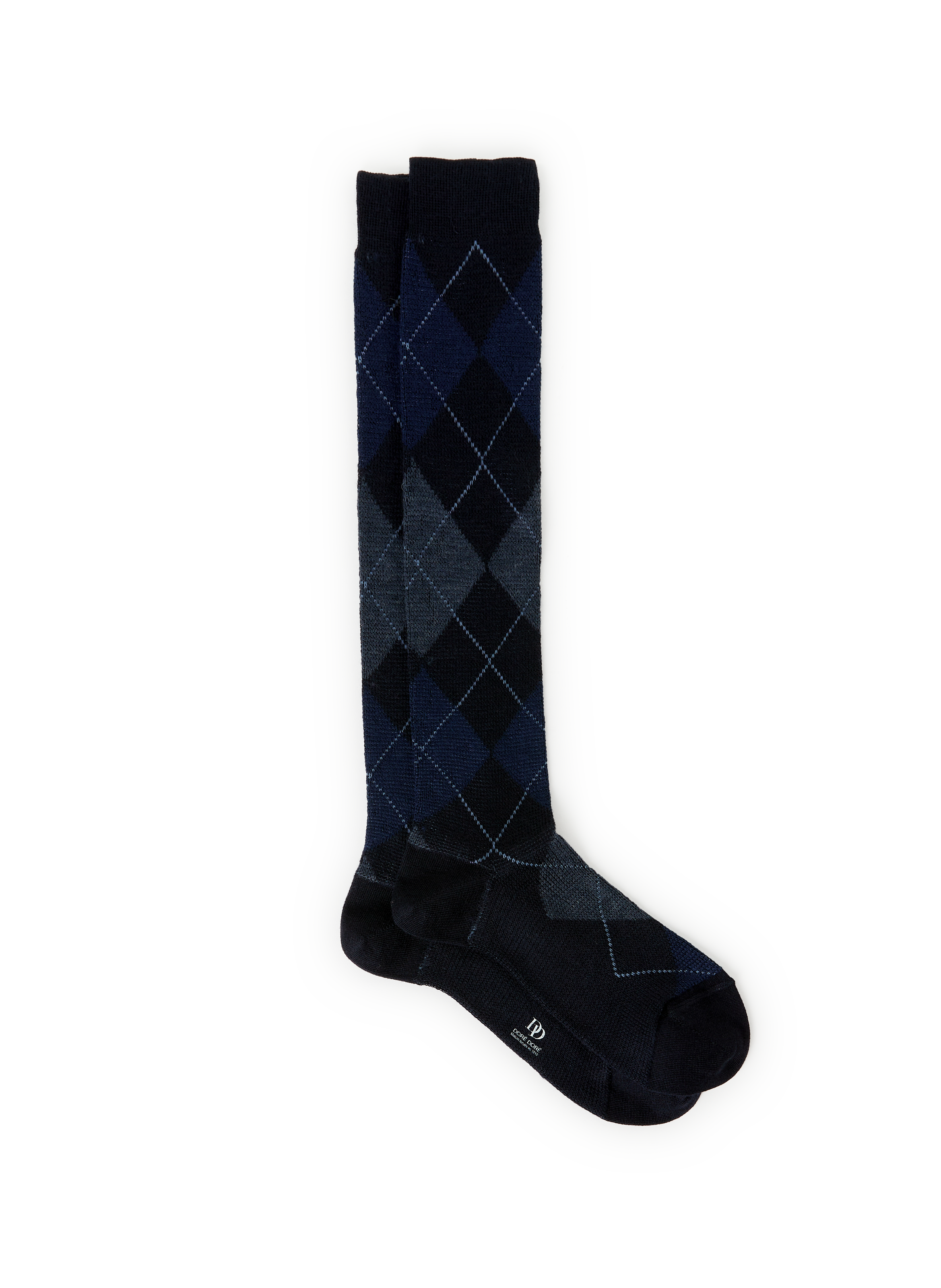 DORÉ DORÉ Chaussettes hautes en laine mélangée Bleu