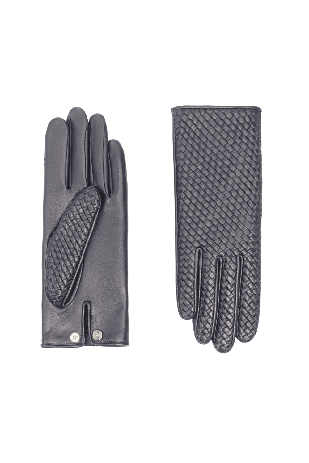 Gants chloé tressé femme cuir doublés alpaga AGNELLE Noir