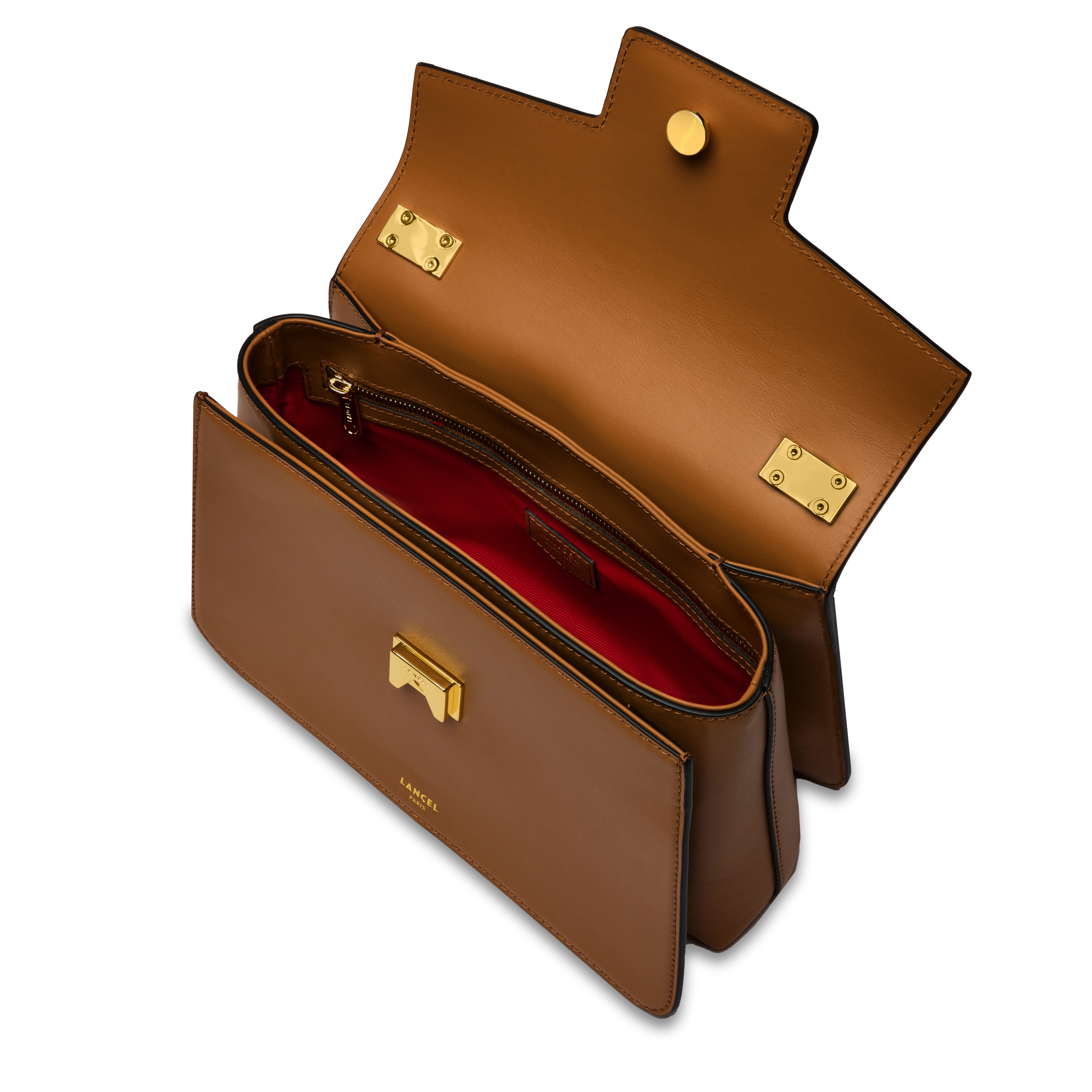 Sac porté main m angèle de lancel en cuir LANCEL Marron