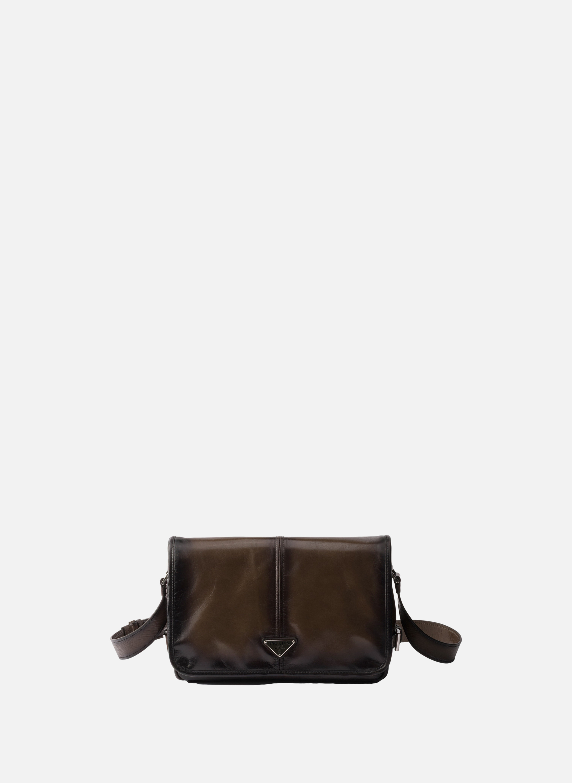 Sac à bandoulière en cuir vieilli PRADA Vert