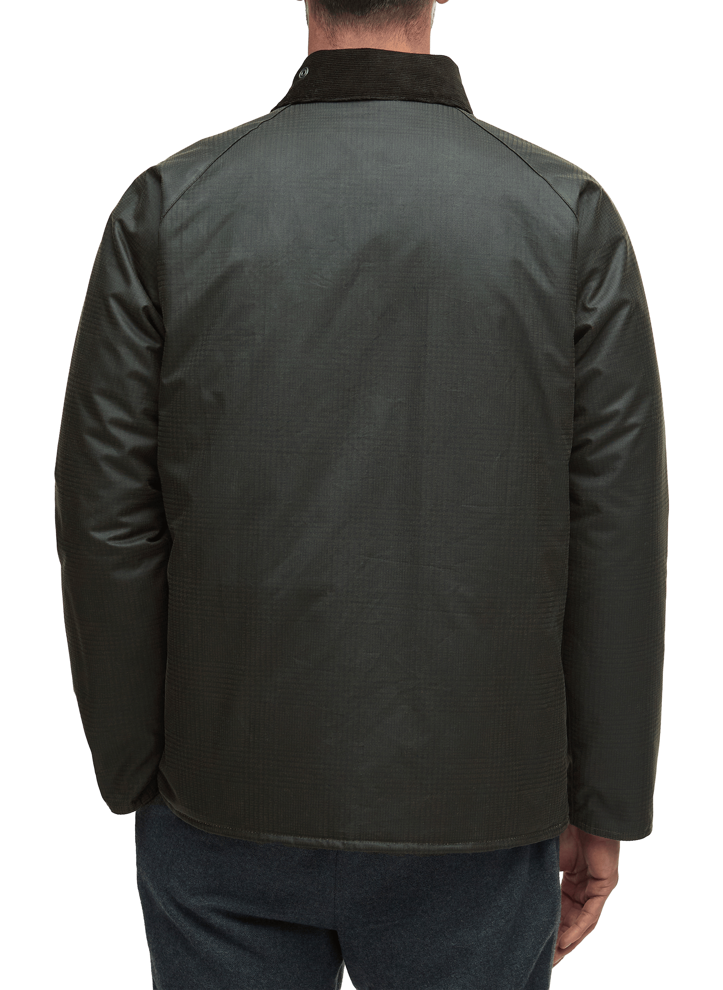 Veste zippée en coton ciré BARBOUR Kaki