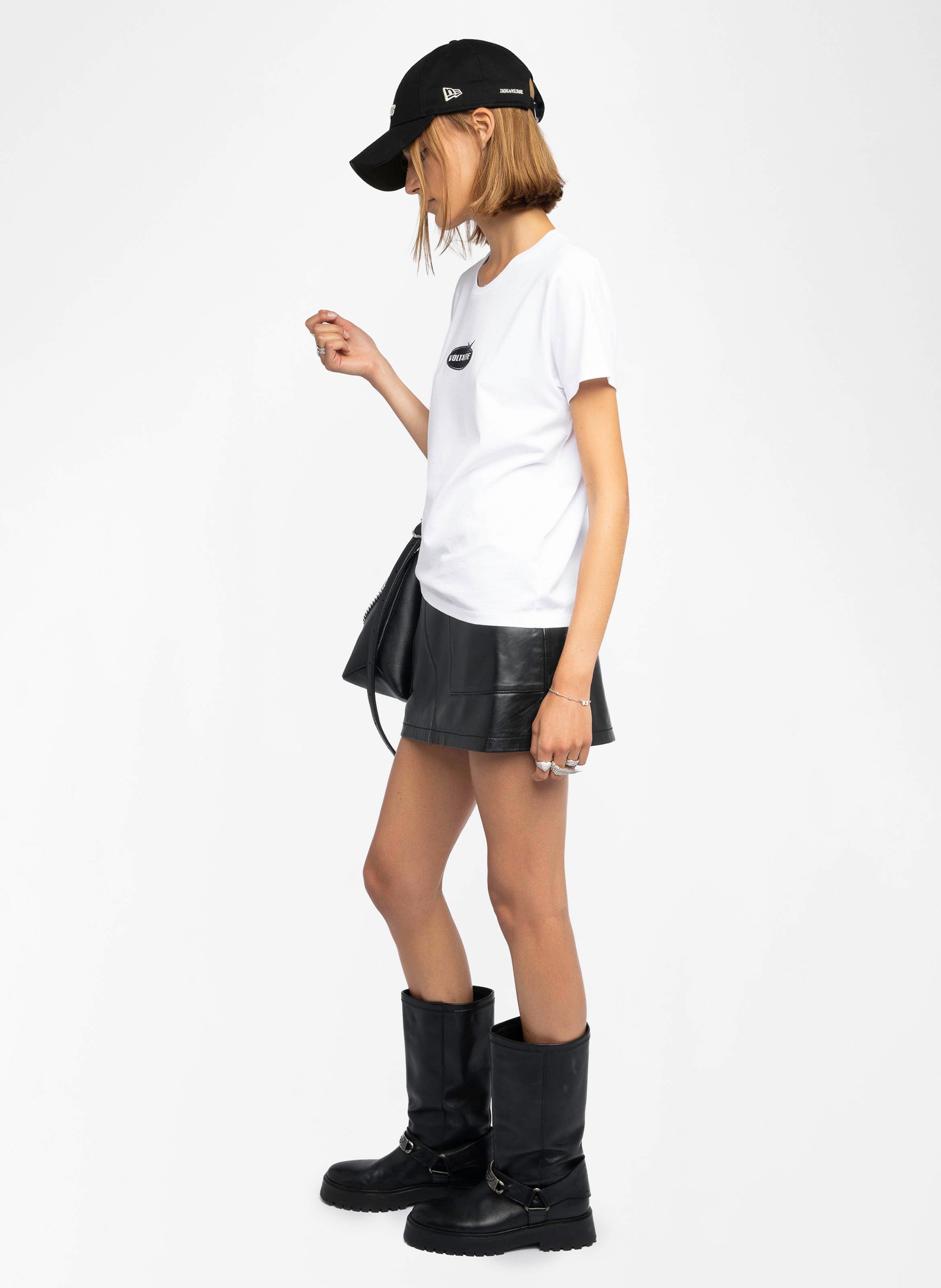 Tee-shirt col rond en coton alys ZADIG&VOLTAIRE Blanc