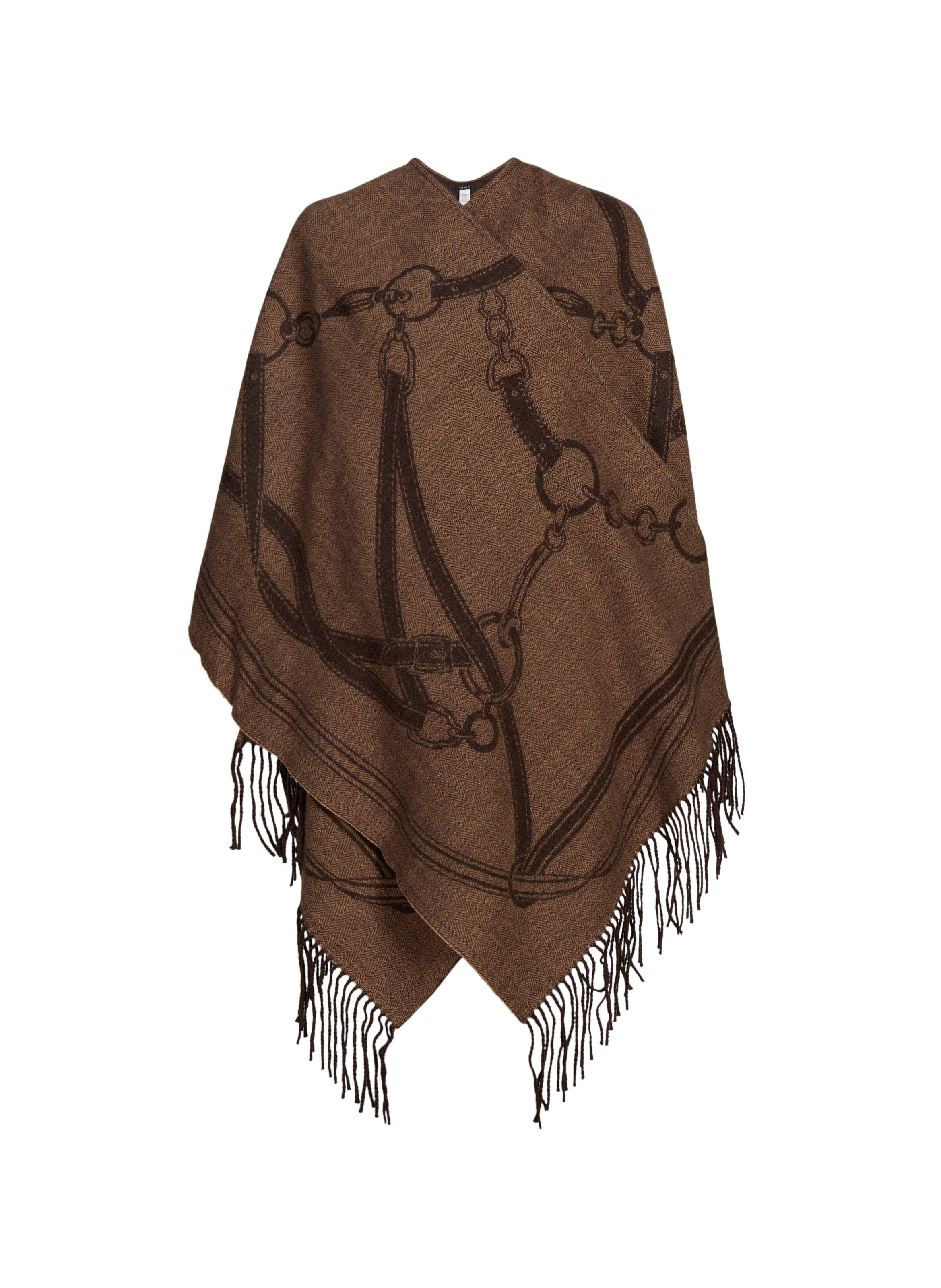 LAUREN Mixed Wool Cape Brown