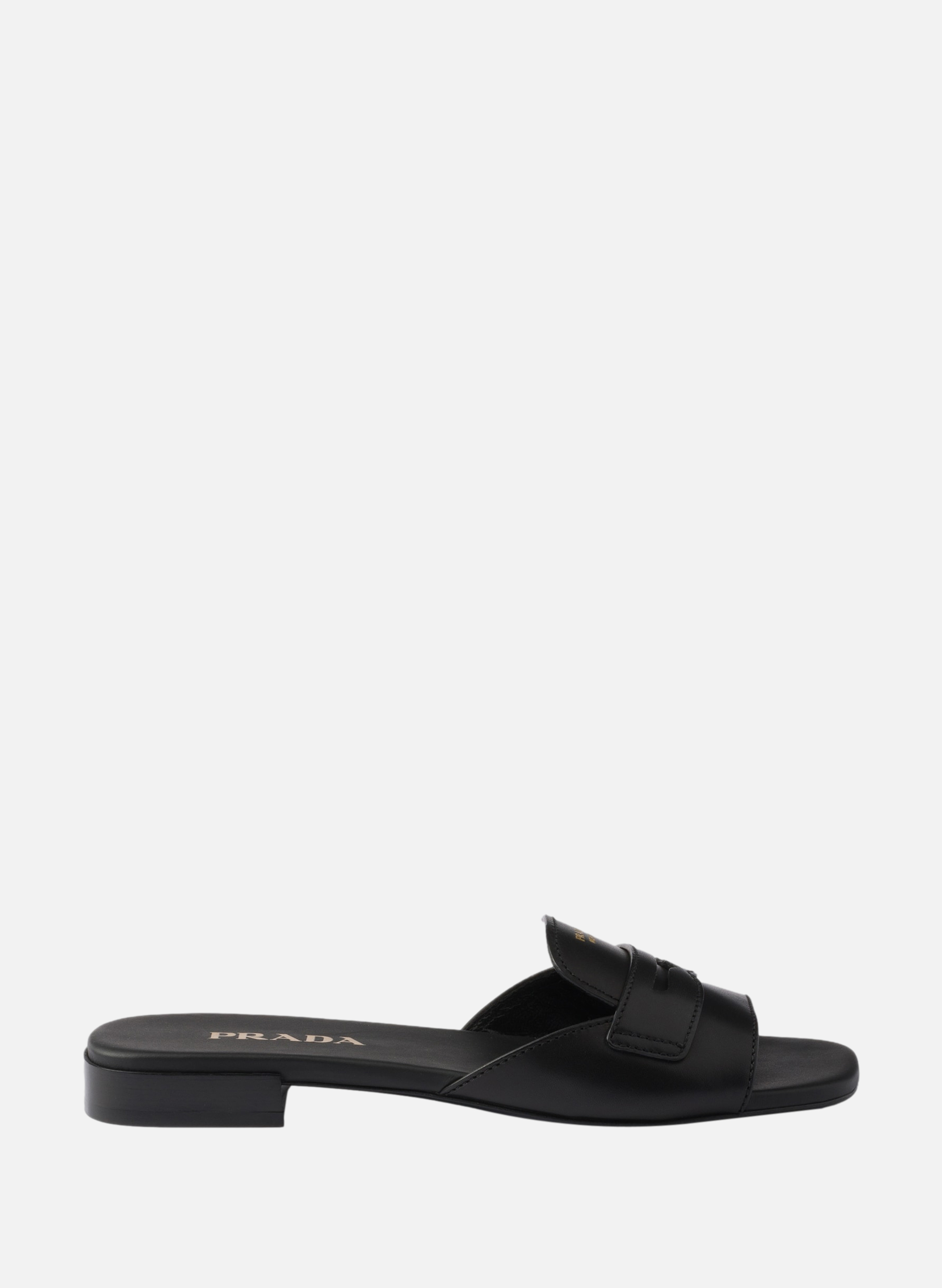 Mules en cuir PRADA Noir