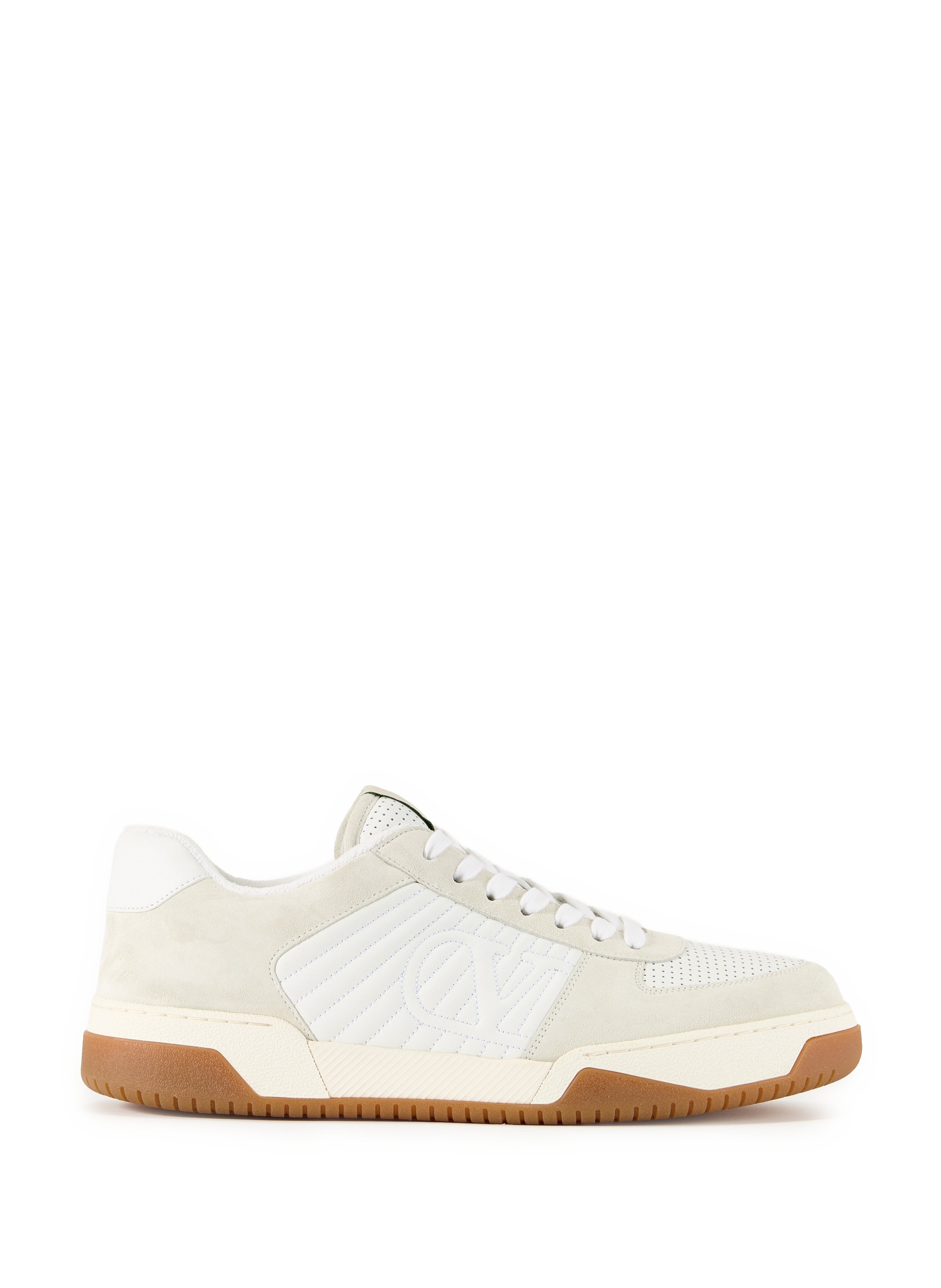 Baskets bi-matière en cuir VALENTINO Blanc