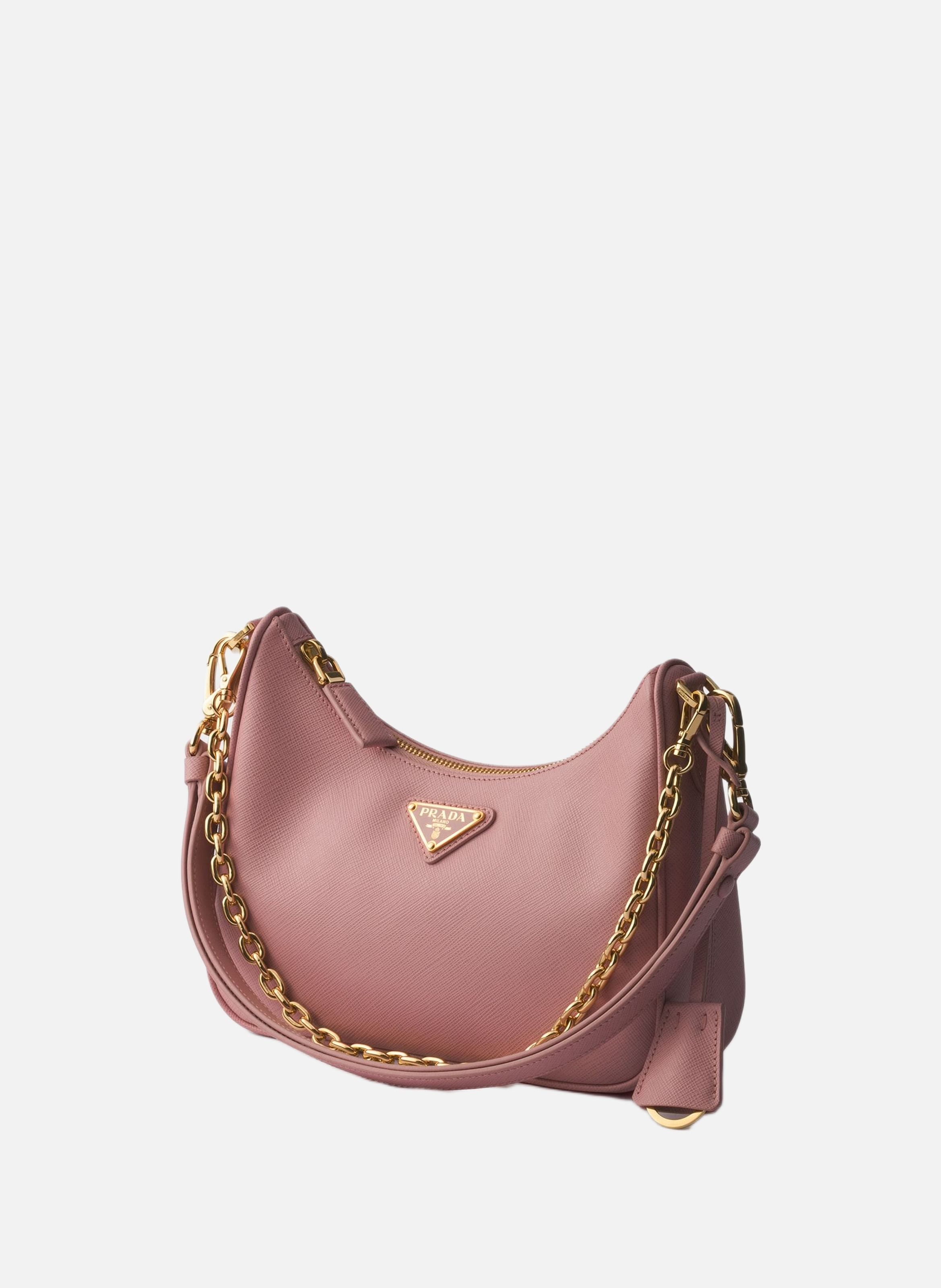 Mini sac prada re-edition en cuir saffiano PRADA Rose