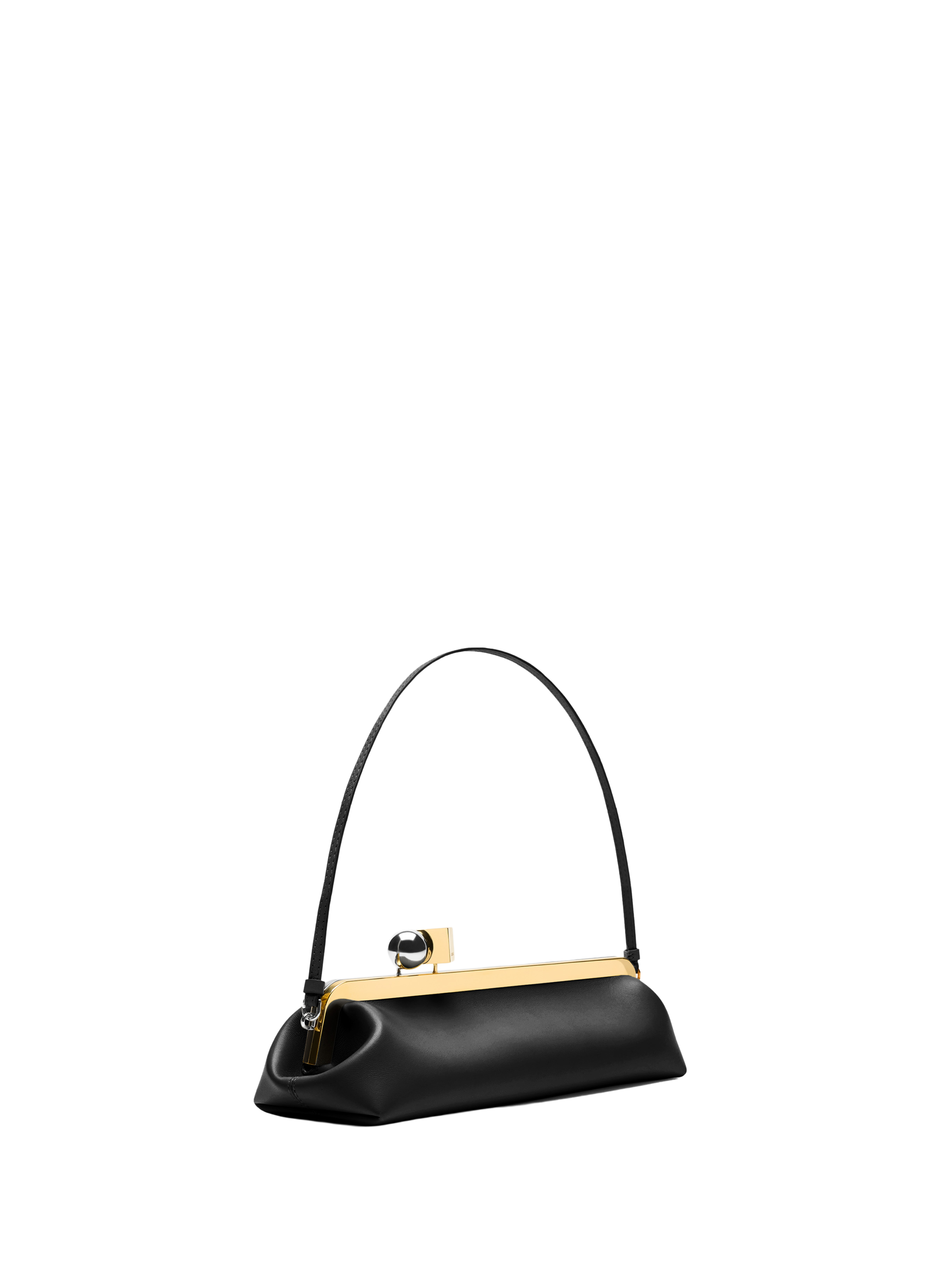 La pochette Salon en cuir d'agneau JACQUEMUS Noir