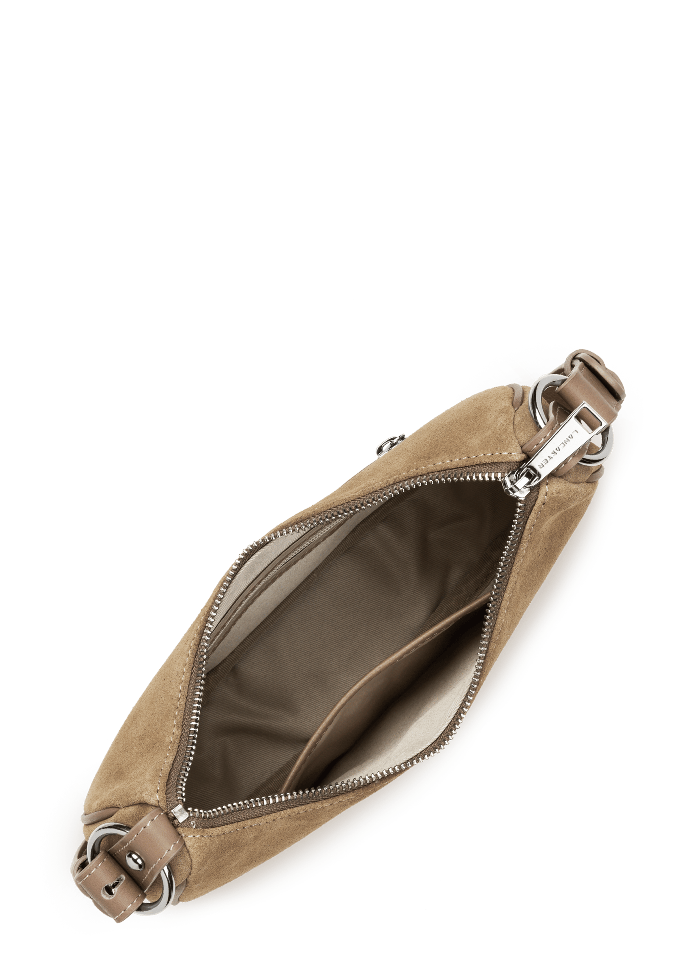 Petit sac besace - Suède LANCASTER Marron