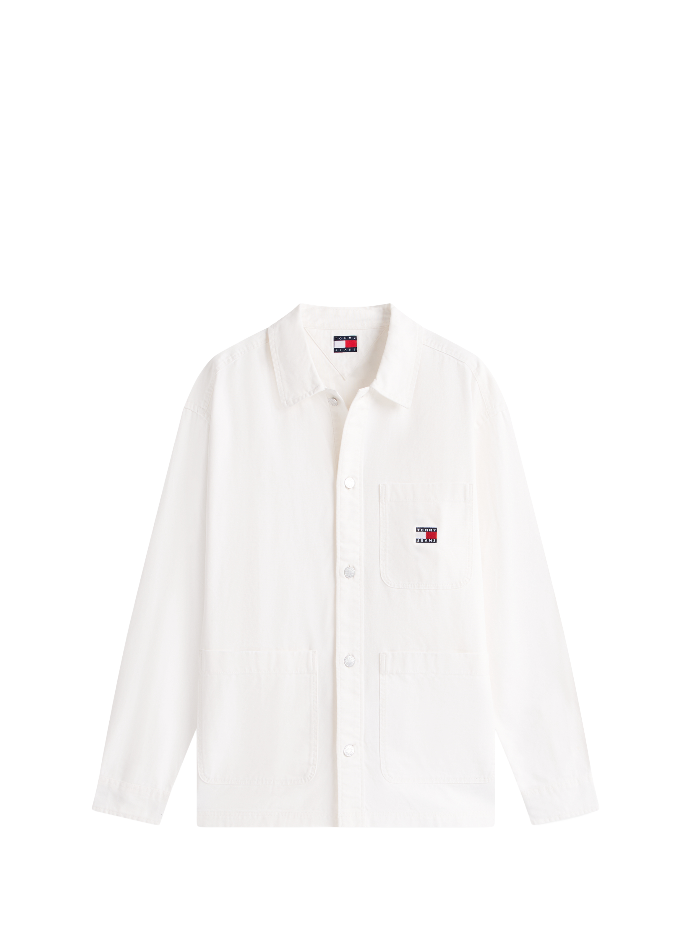 Cotton shirt-style jacket TOMMY HILFIGER Beige