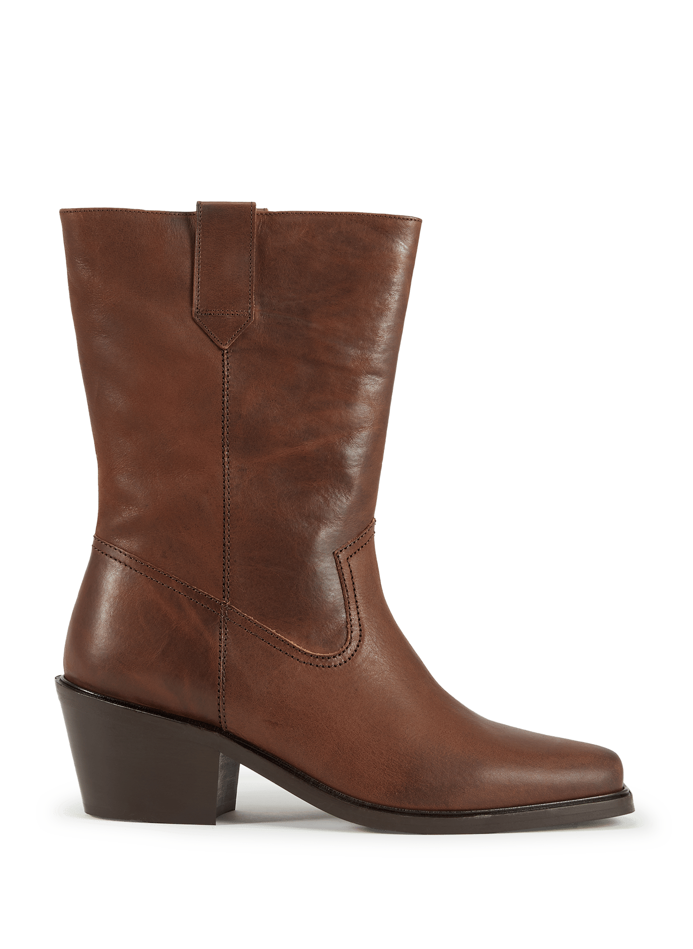 Mid-high Fierce leather boots SAISON 1865 Brown