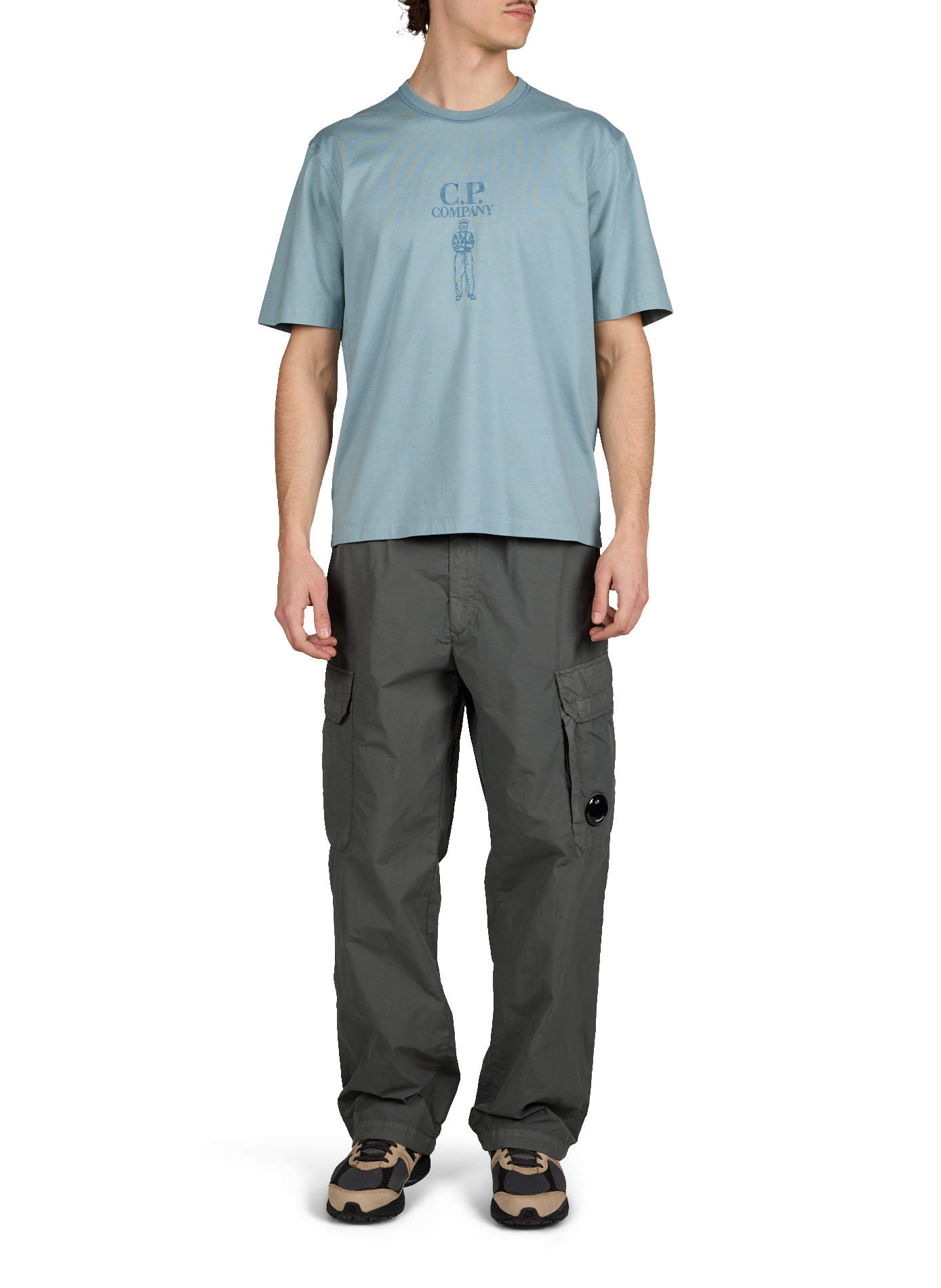 Elasticated cargo pants CP COMPANY Grey