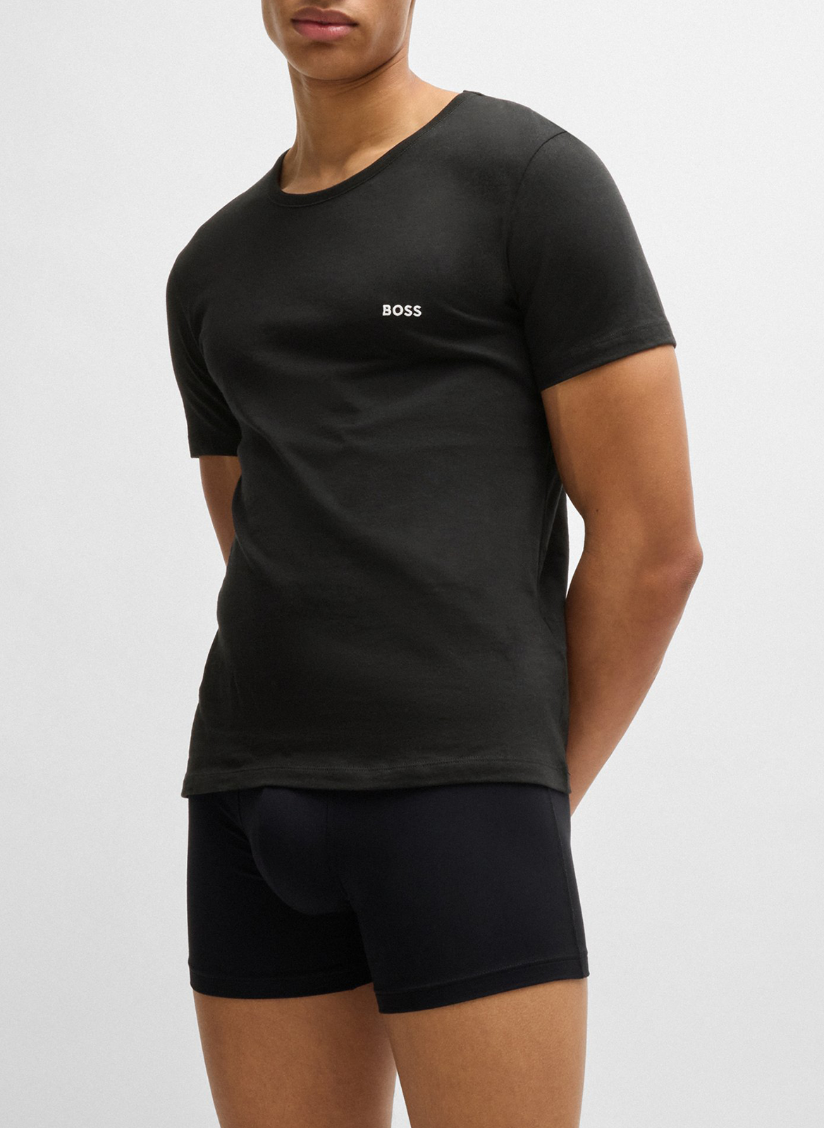 Lot de 3 tee-shirt col rond en coton BOSS Beige