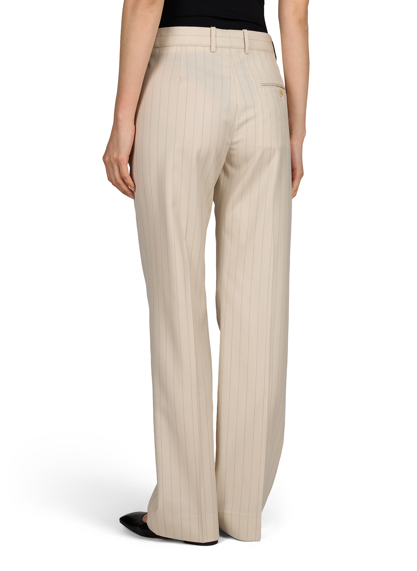 Gerade geschnittene Wollhose mit Streifen ACNE STUDIOS Weiss