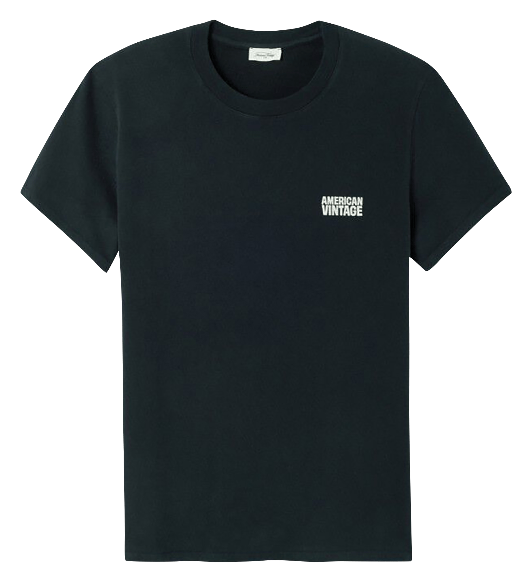 Tee-shirt droit col rond en coton ykobow AMERICAN VINTAGE Noir