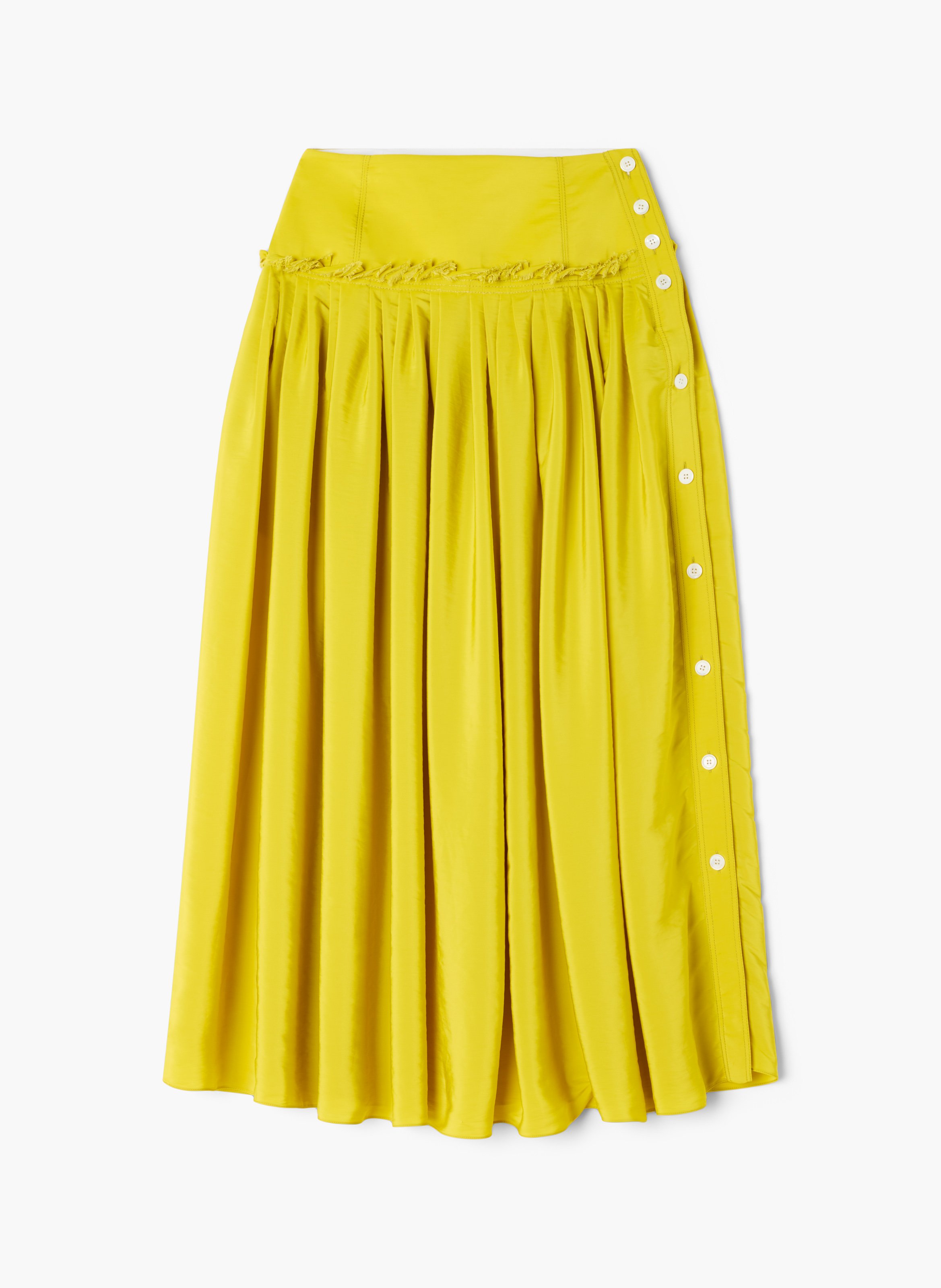 Jupe à basque en charmeuse LANVIN Jaune