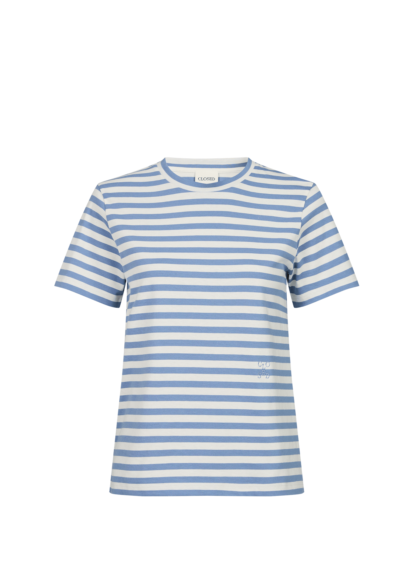 Striped T-shirt with embroidered logo in cotton CLOSED Multicolour