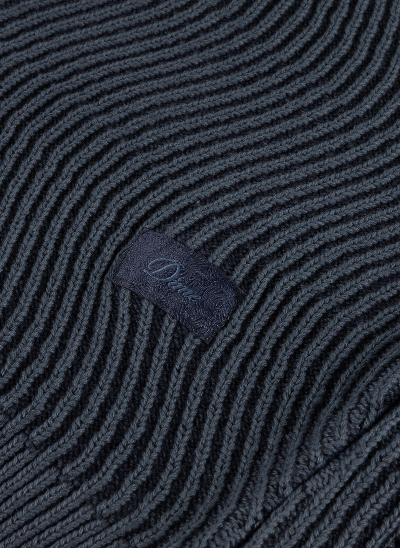 Pull en maille ondulée en coton DIME Blue