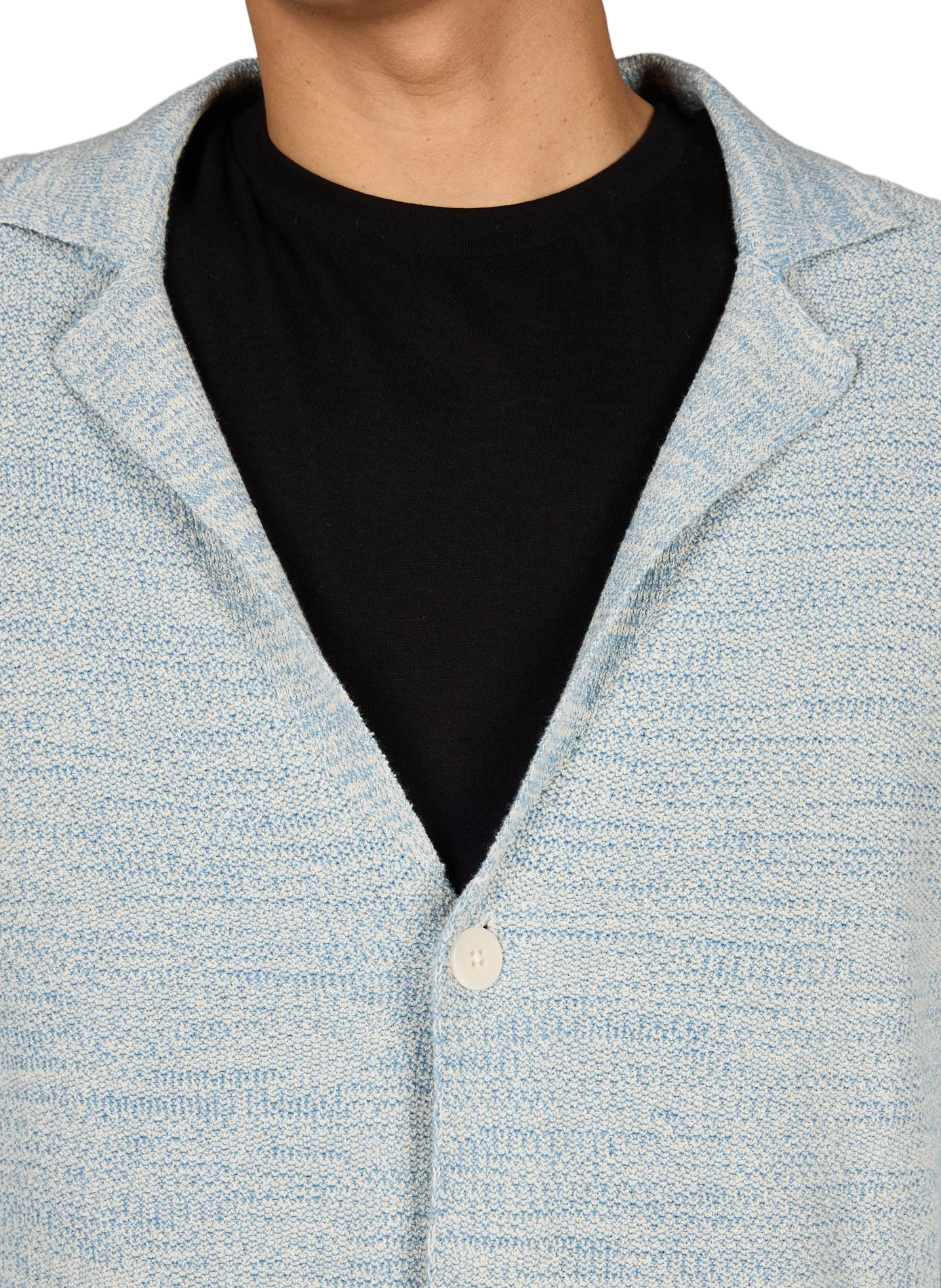 Cardigan col v en coton PIERRE CARDIN Bleu