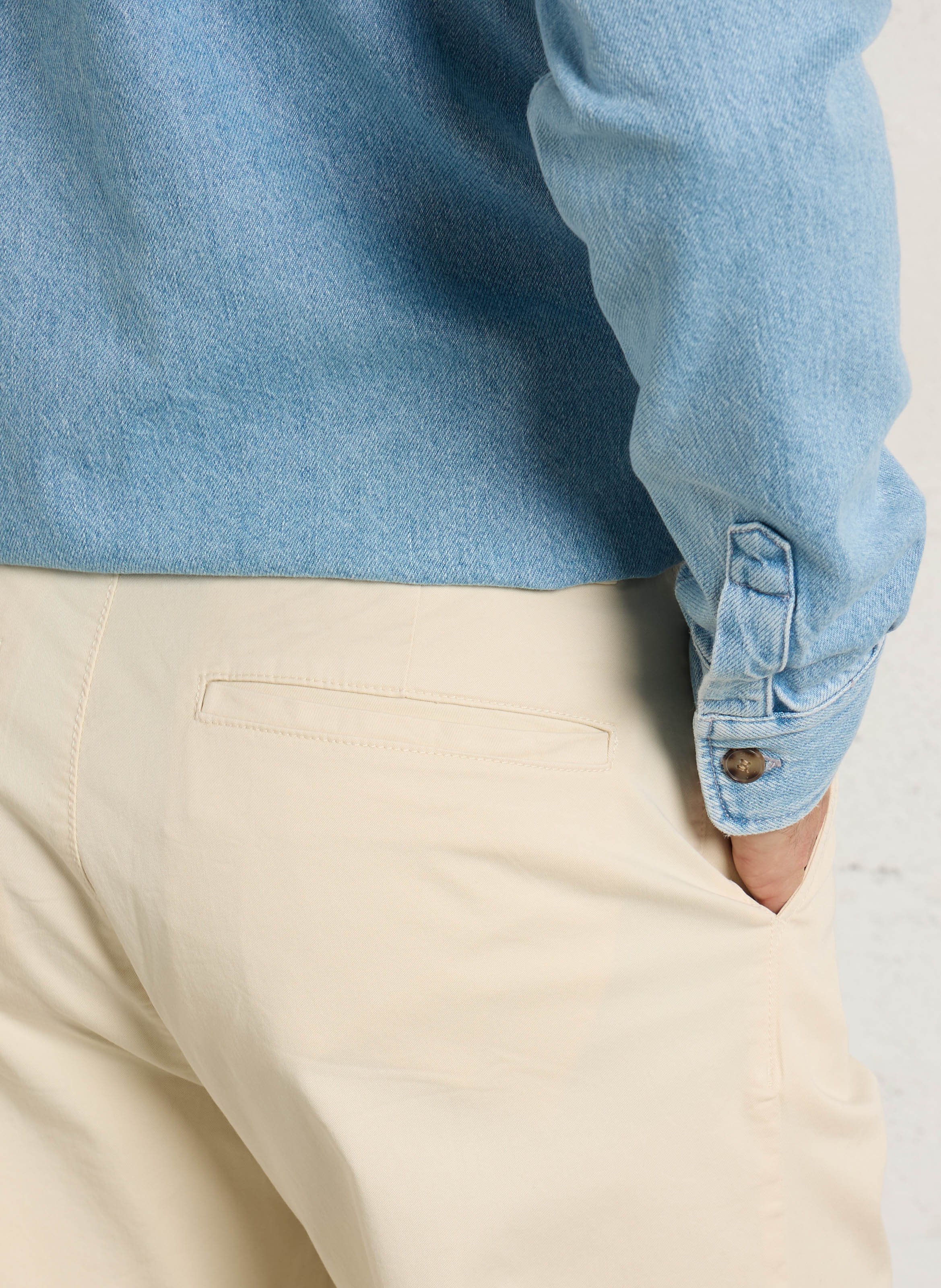 Pantalon chino droit uni IKKS Blanc