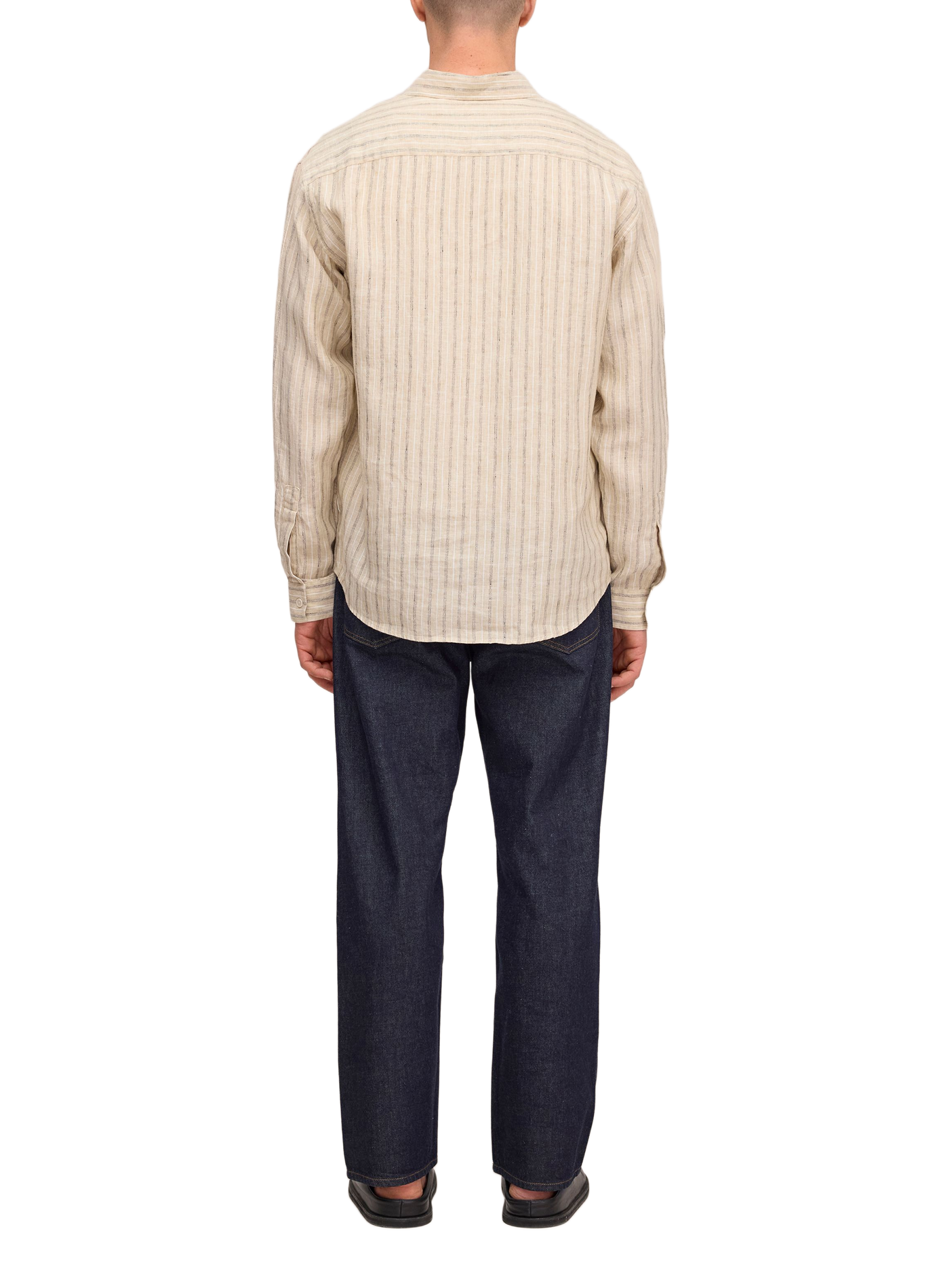 Deon striped linen shirt NN.07 Black