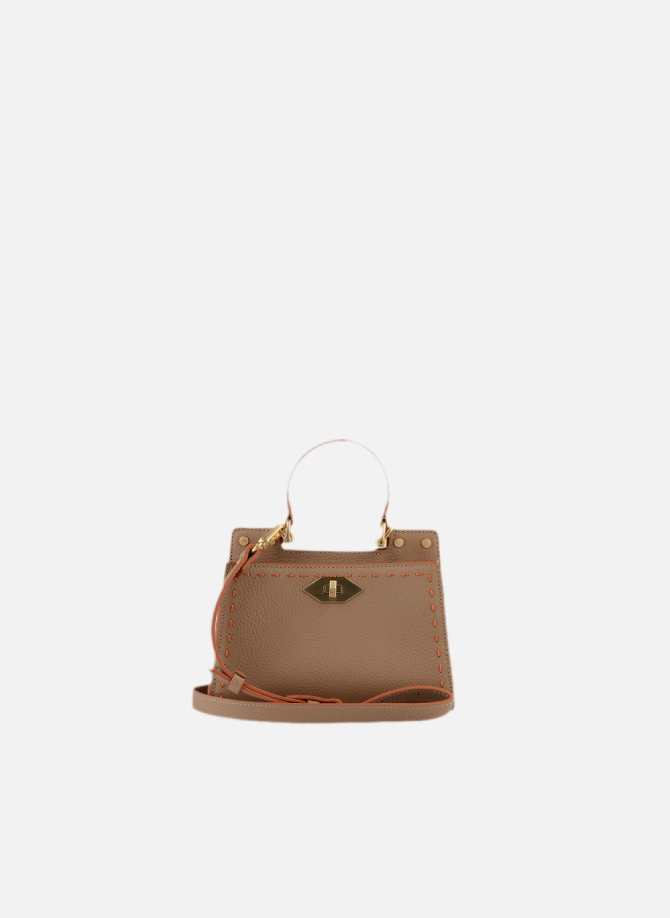 Trianon | sac à main micro en cuir de vachette POURCHET Orange