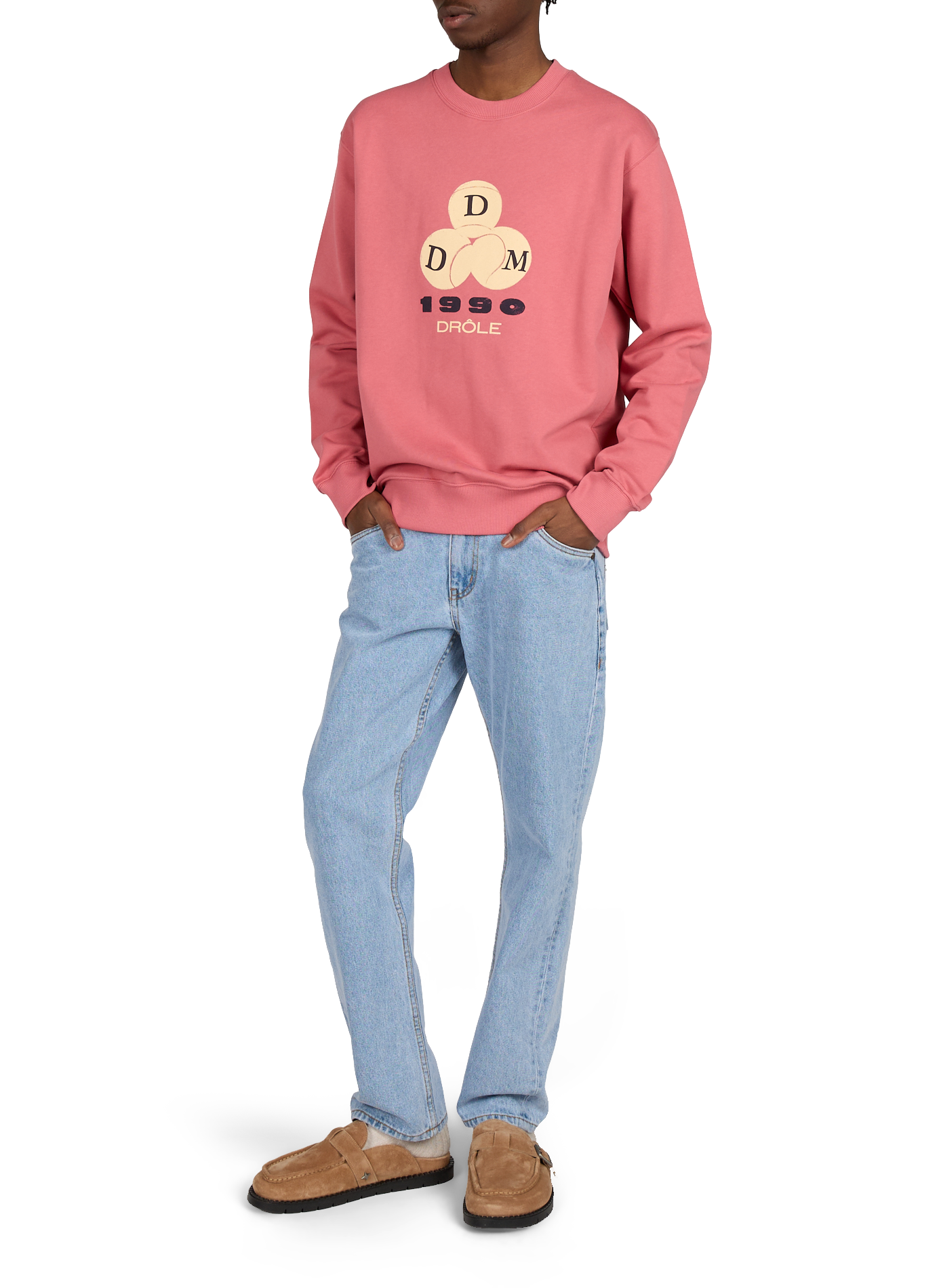 Cotton sweatshirt DROLE DE MONSIEUR Pink