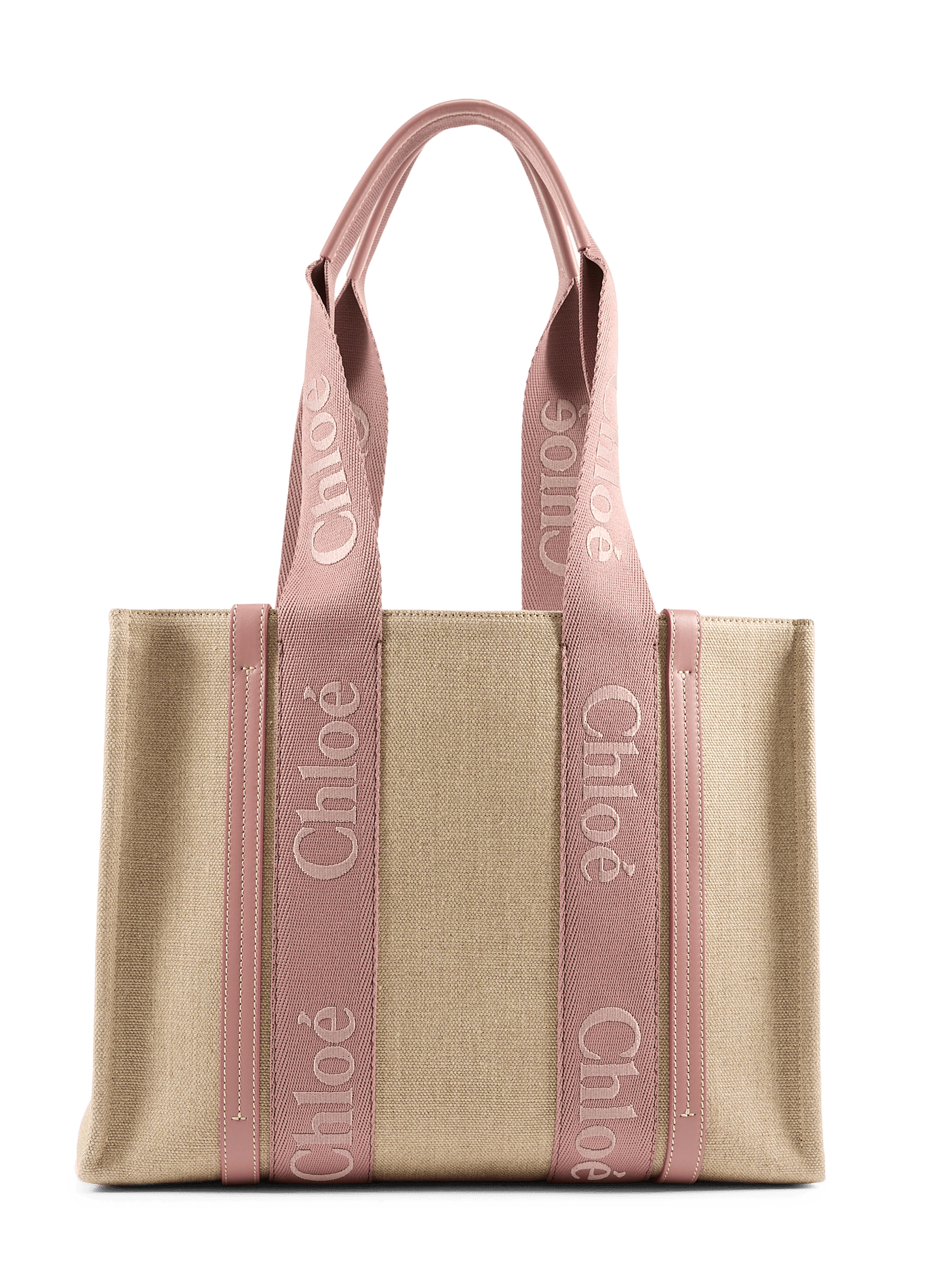 Bolso de mano Woody de lino y algodón CHLOÉ Multicolor