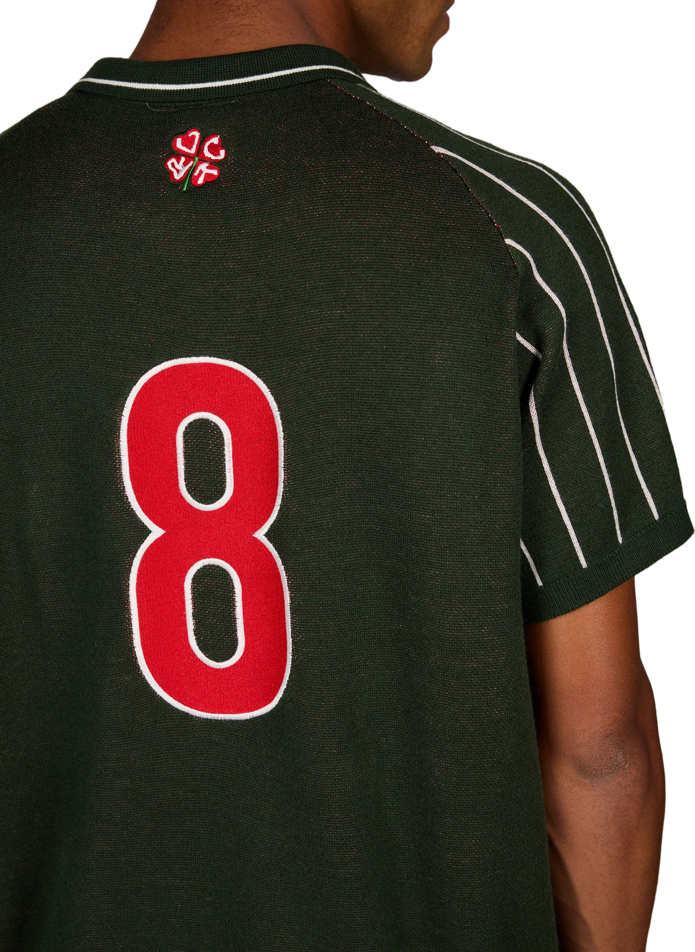 Poloshirt met logoprint in breisel JACKER. Groen