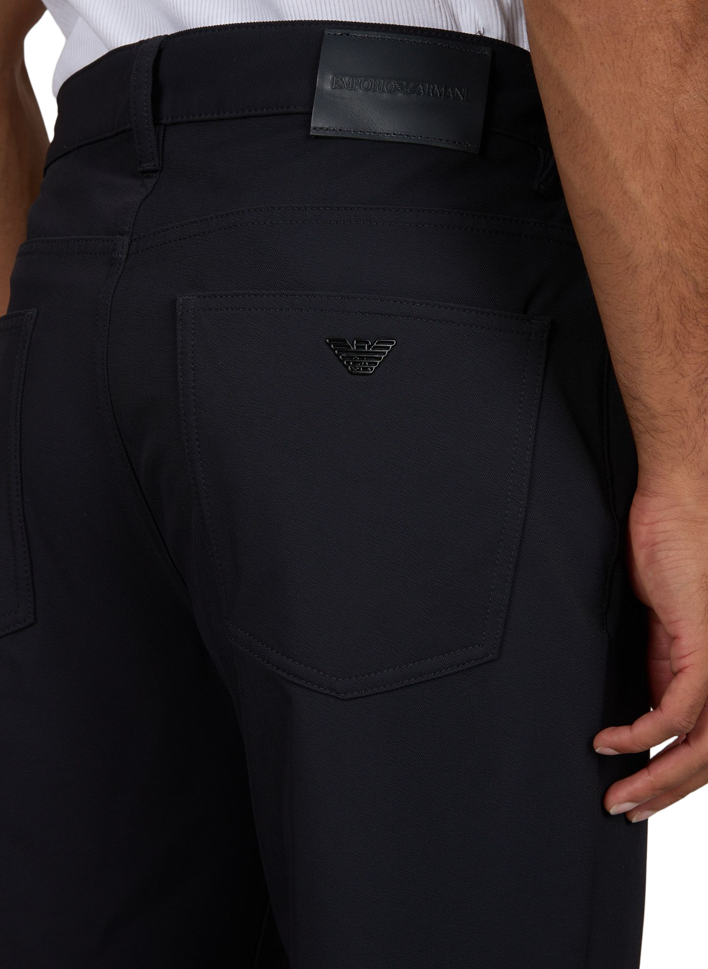 Chino-Hose einfarbig EMPORIO ARMANI Blau