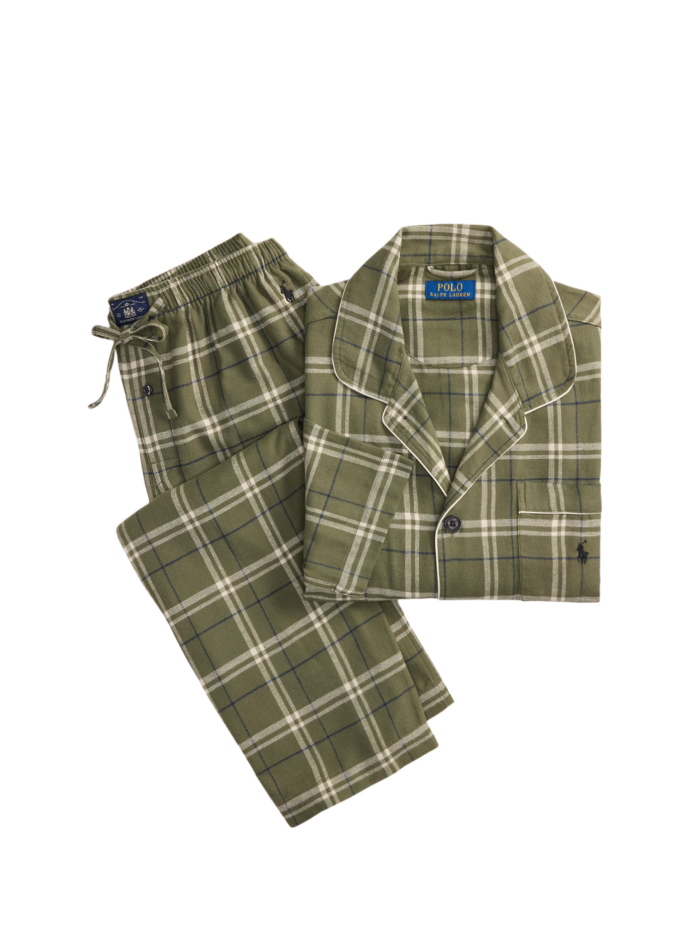 Ensemble de pyjama à carreaux en coton POLO RALPH LAUREN Vert