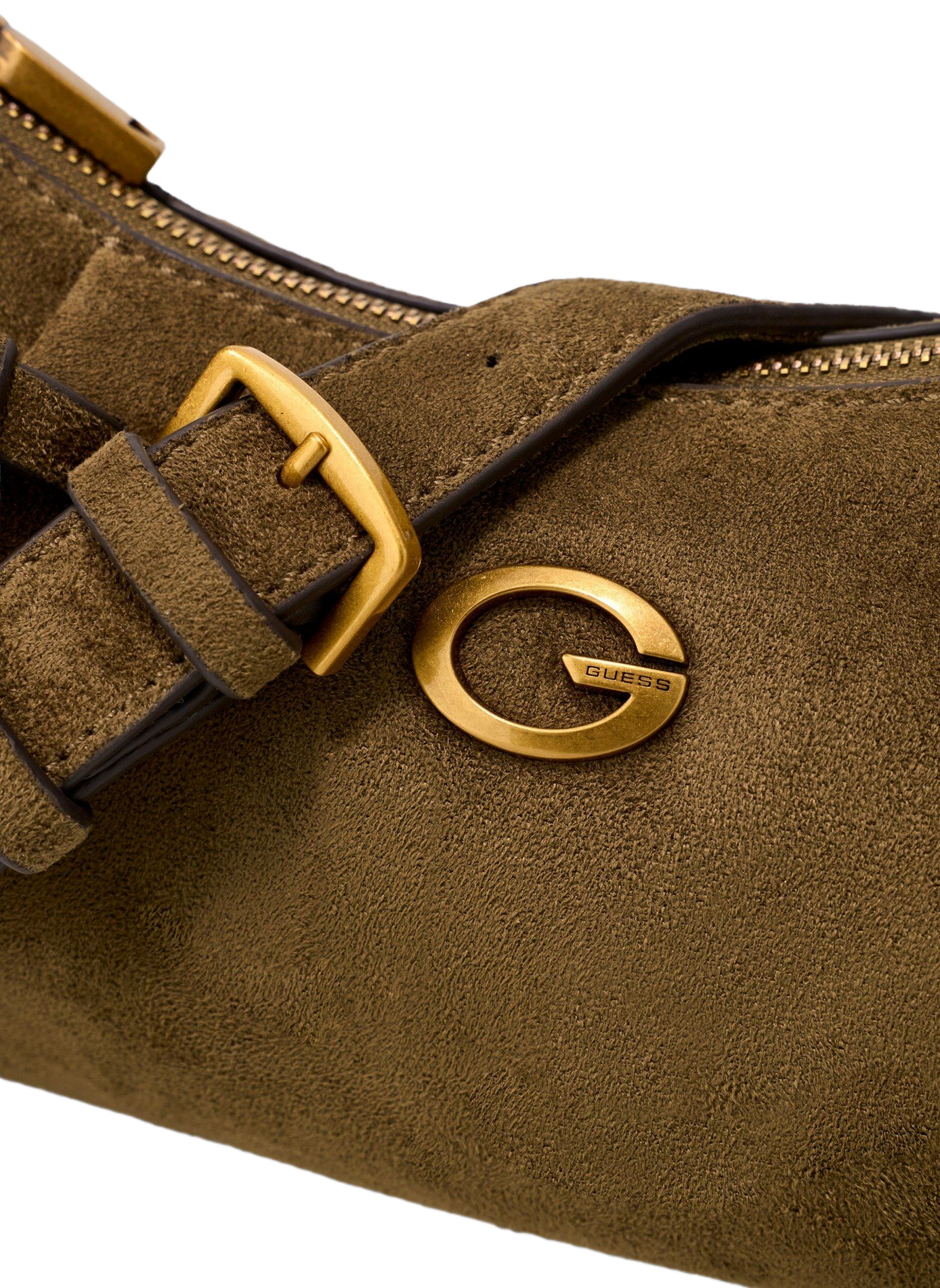 Sac porté épaule effet cuir daim GUESS Vert