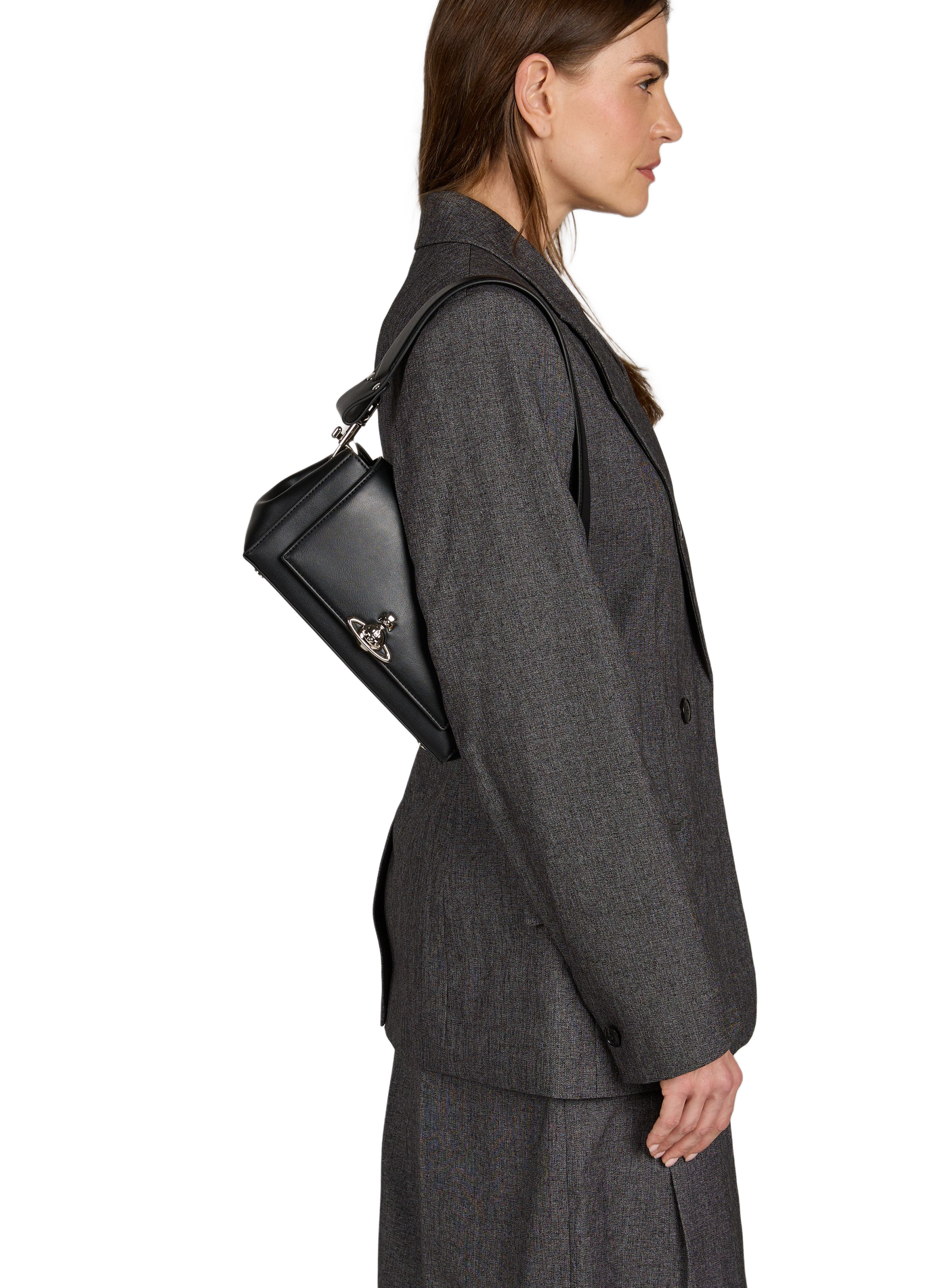 Einfarbige Schultertasche VIVIENNE WESTWOOD Schwarz
