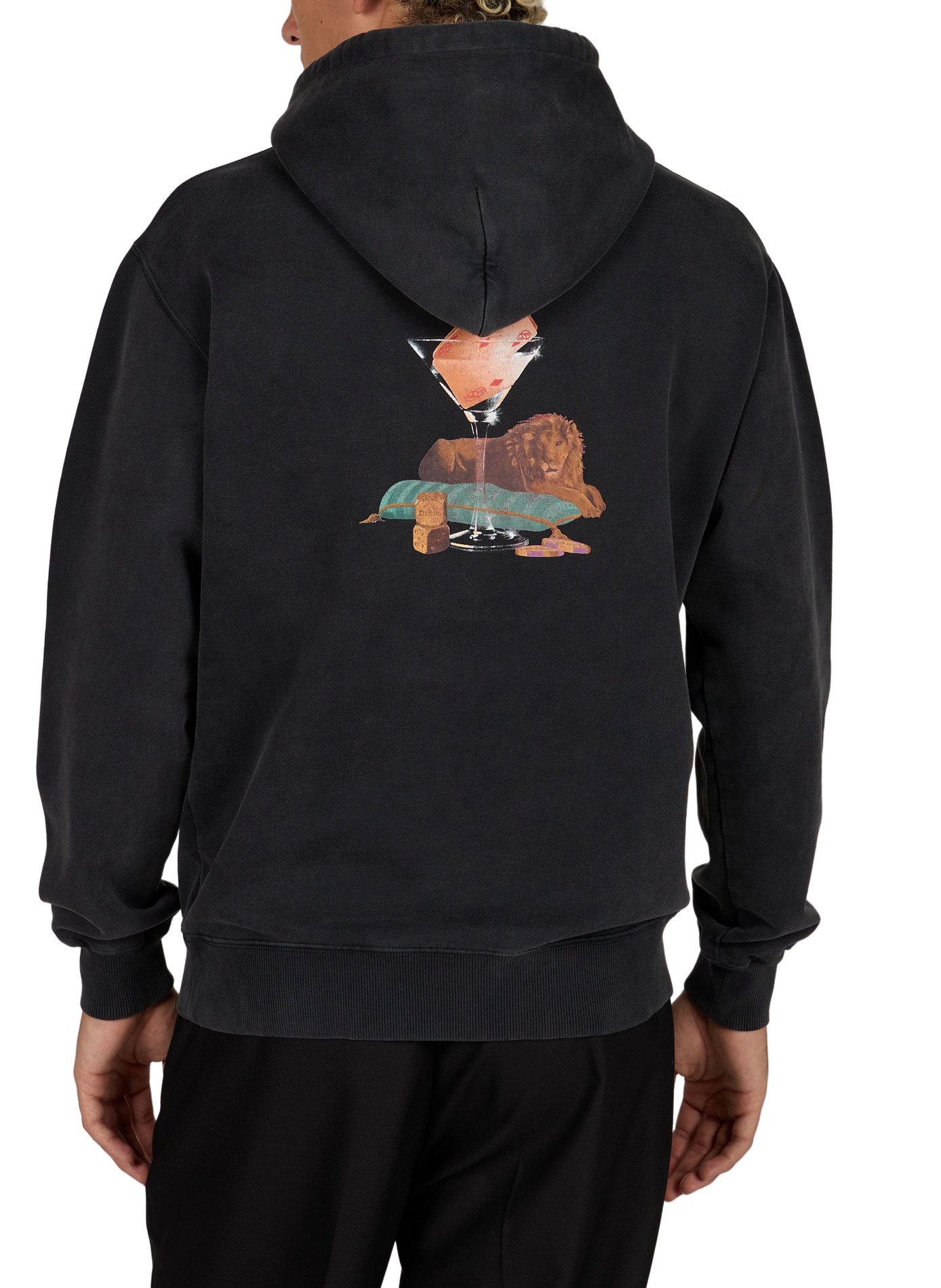 Sweat droit en coton DROLE DE MONSIEUR Noir