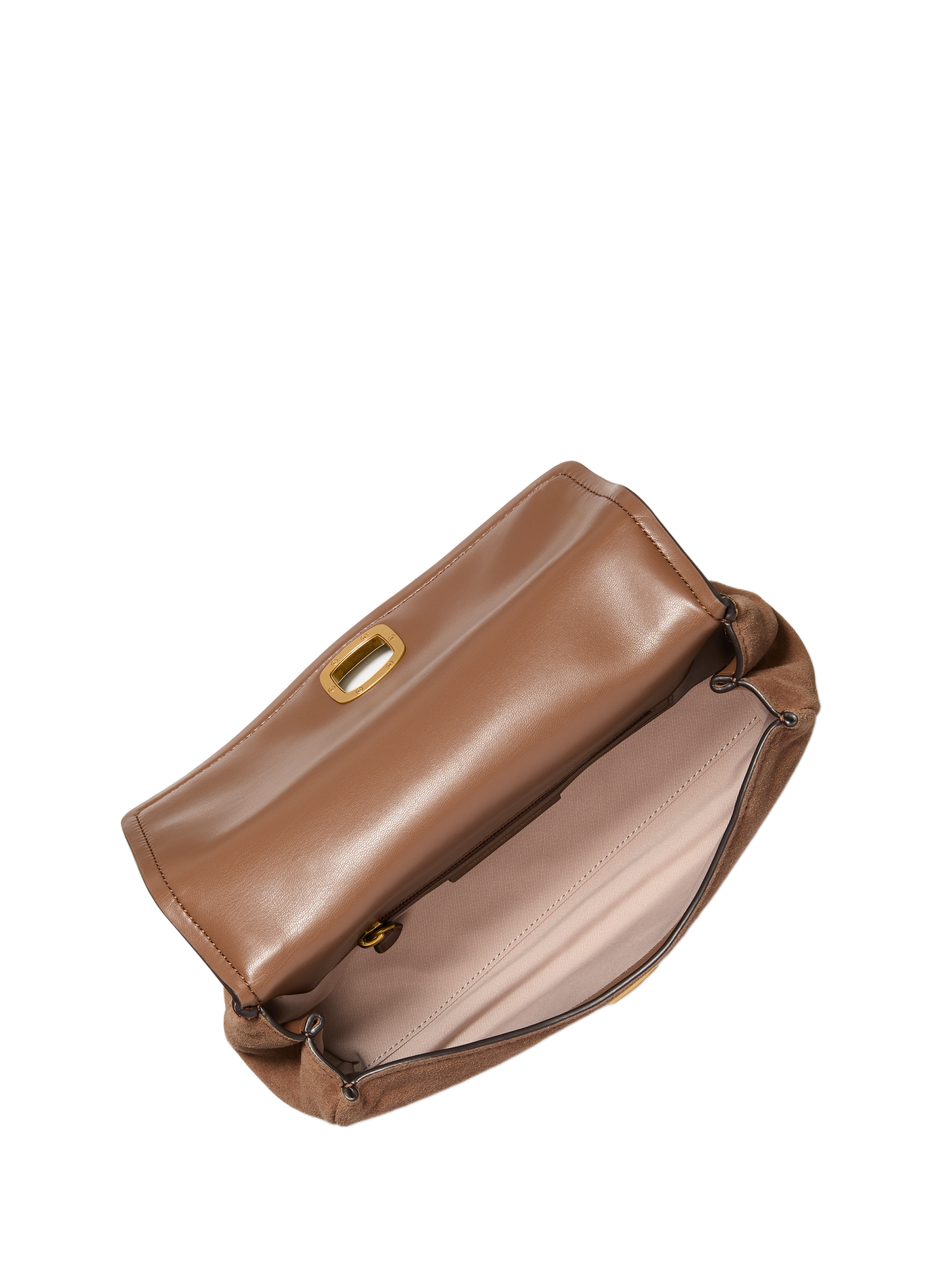 Petit sac porté épaule Bryant en cuir suédé MICHAEL KORS Marron