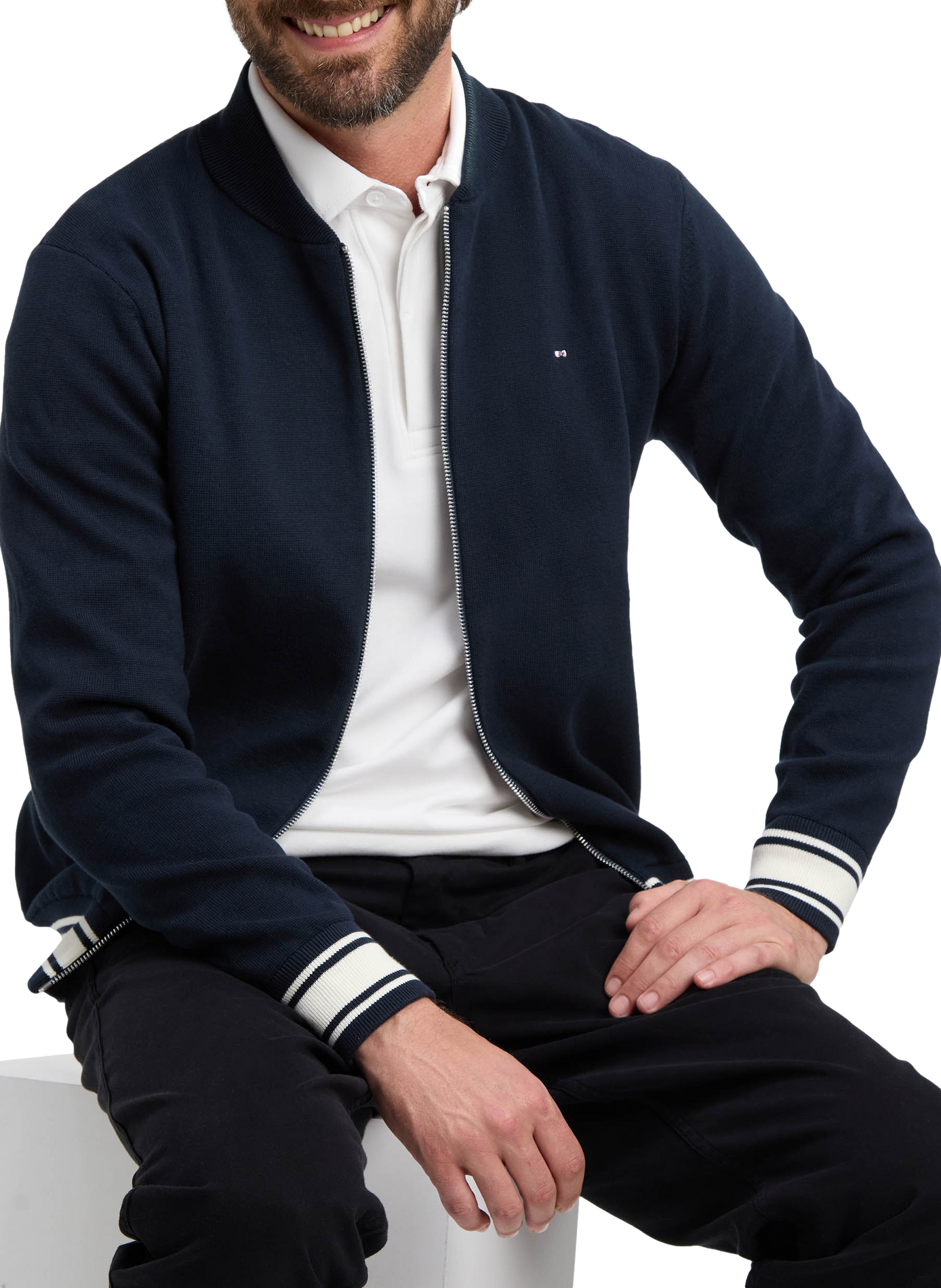 Cardigan en coton EDEN PARK Blau