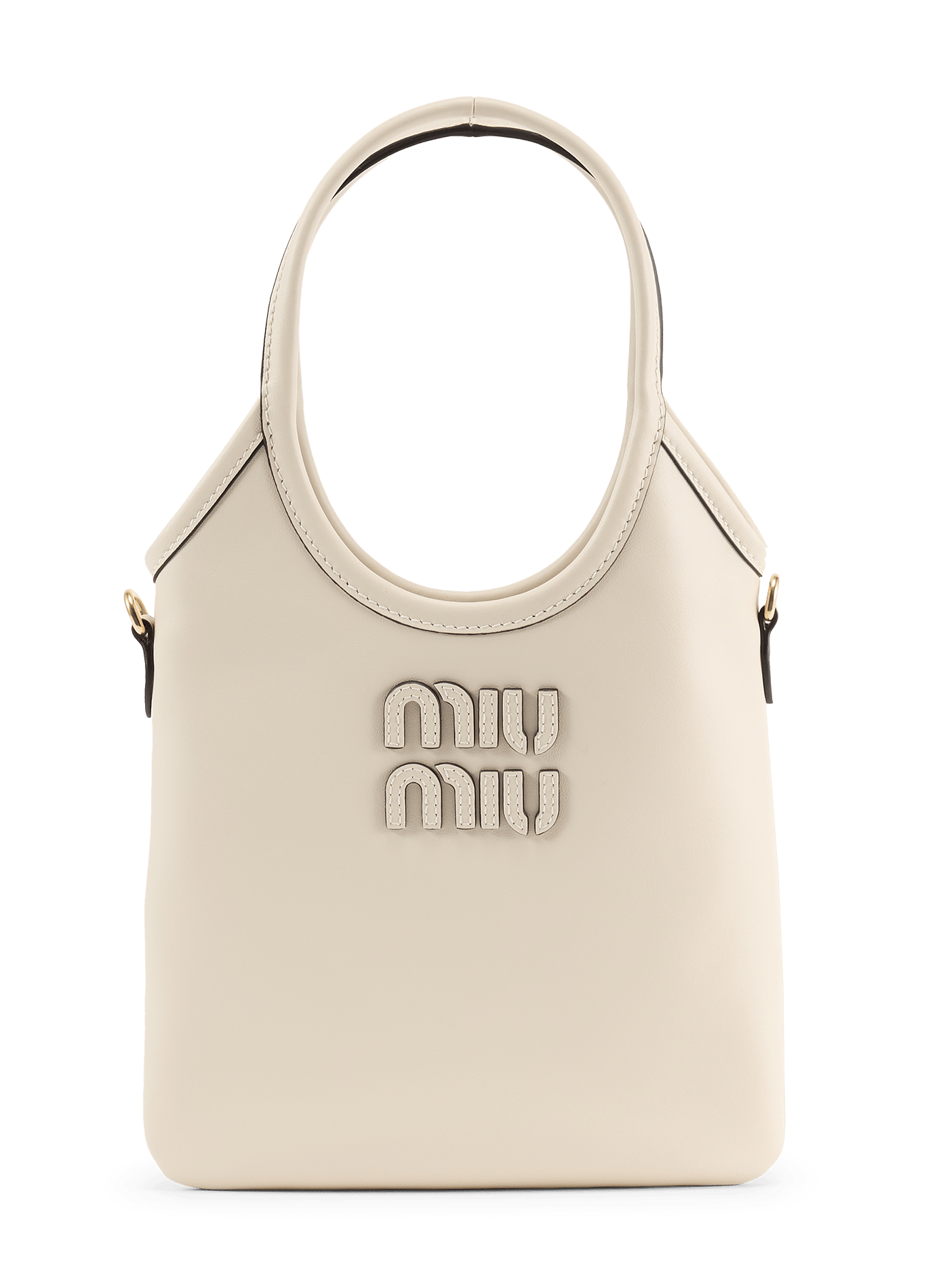 Handtas van leder Ivy MIU MIU Wit