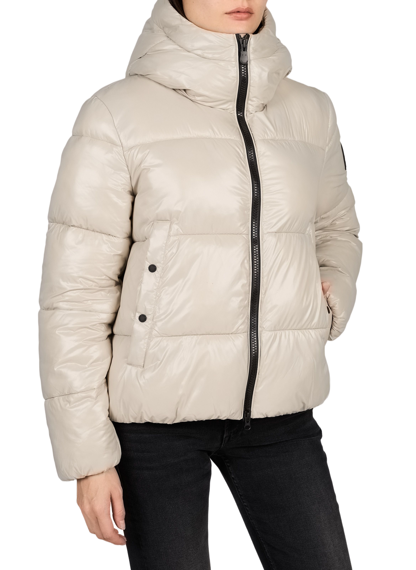 Quilted straight down jacket SAVE THE DUCK Beige