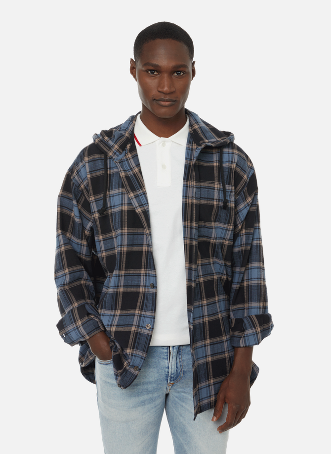 Oversized cotton check shirt DIESEL