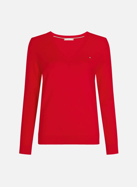 Pull tommy hilfiger femme col v sale