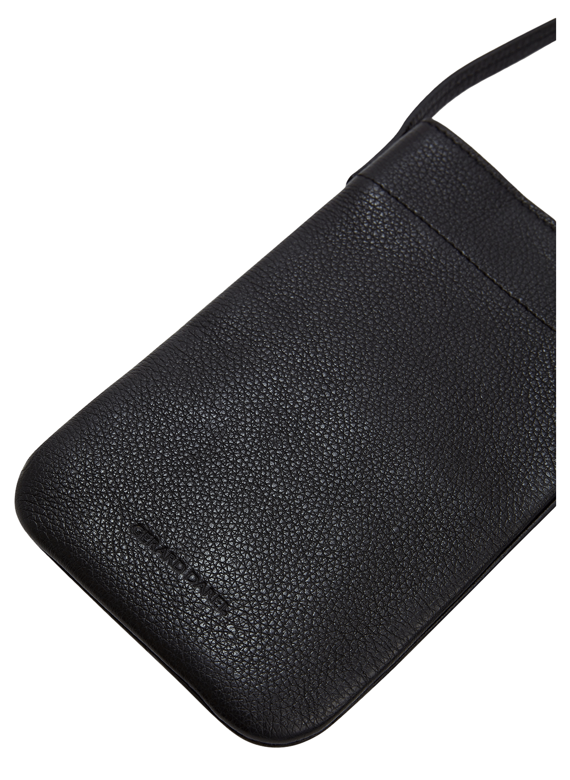 Porte téléphone en cuir grainé intérieur métallisé - ladyphone GERARD DAREL Noir