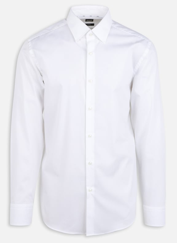 Chemise slim fit en coton mélangé Blanc by BOSS BOSS Chemise slim fit en coton mélangé Blanc