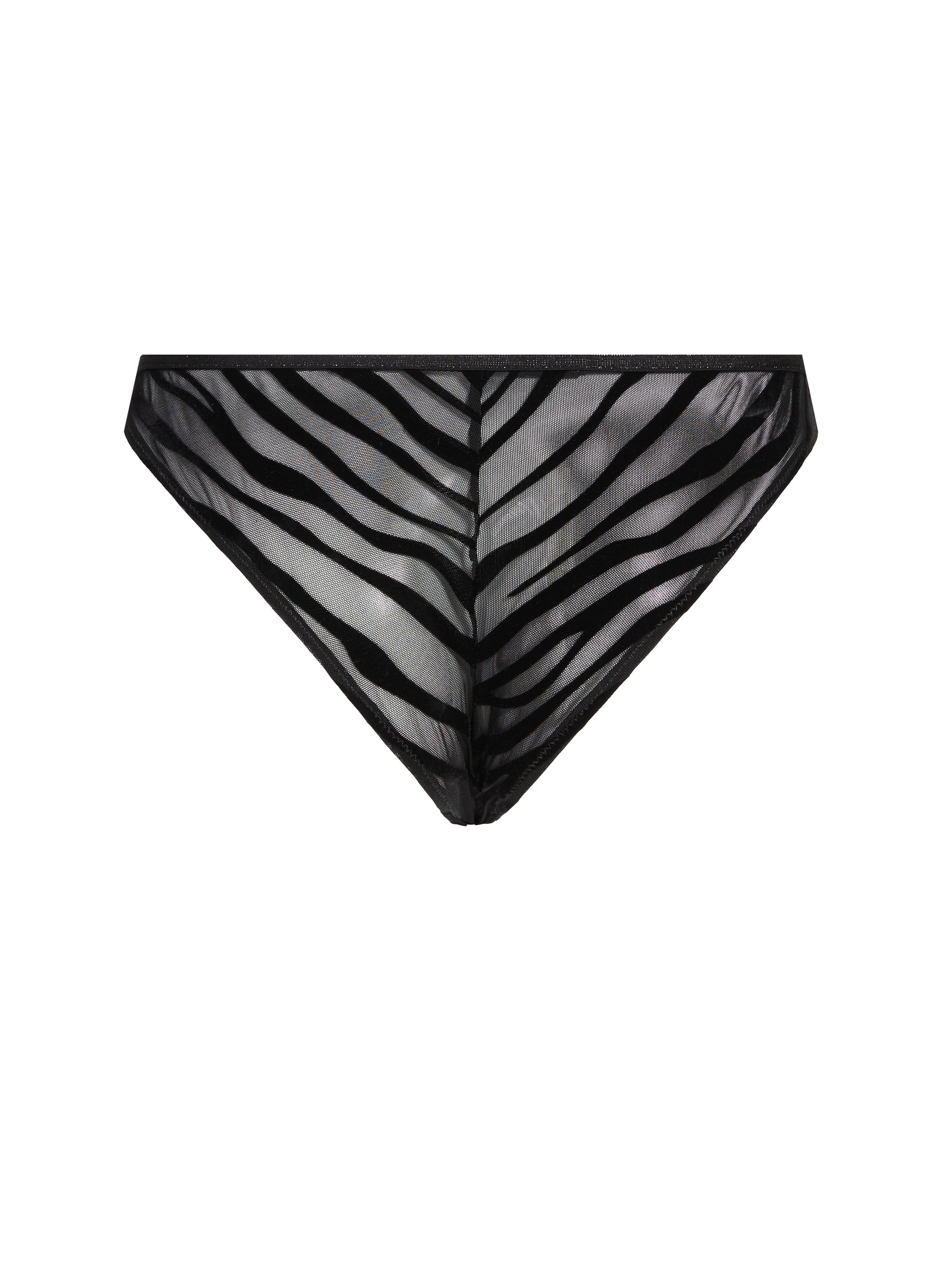 Transparent patterned thong LA NOUVELLE Black